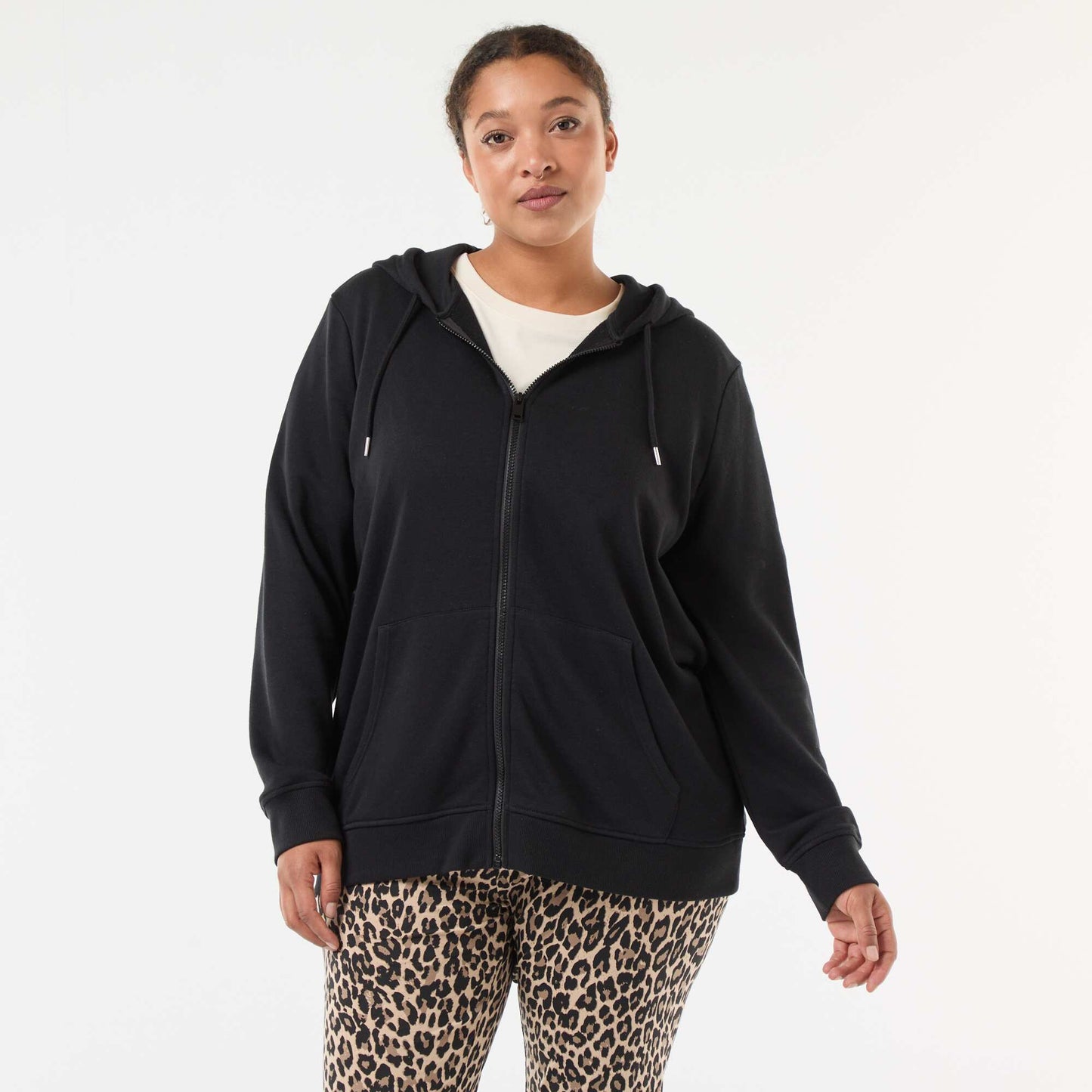 Sweat basique en molleton NOIR