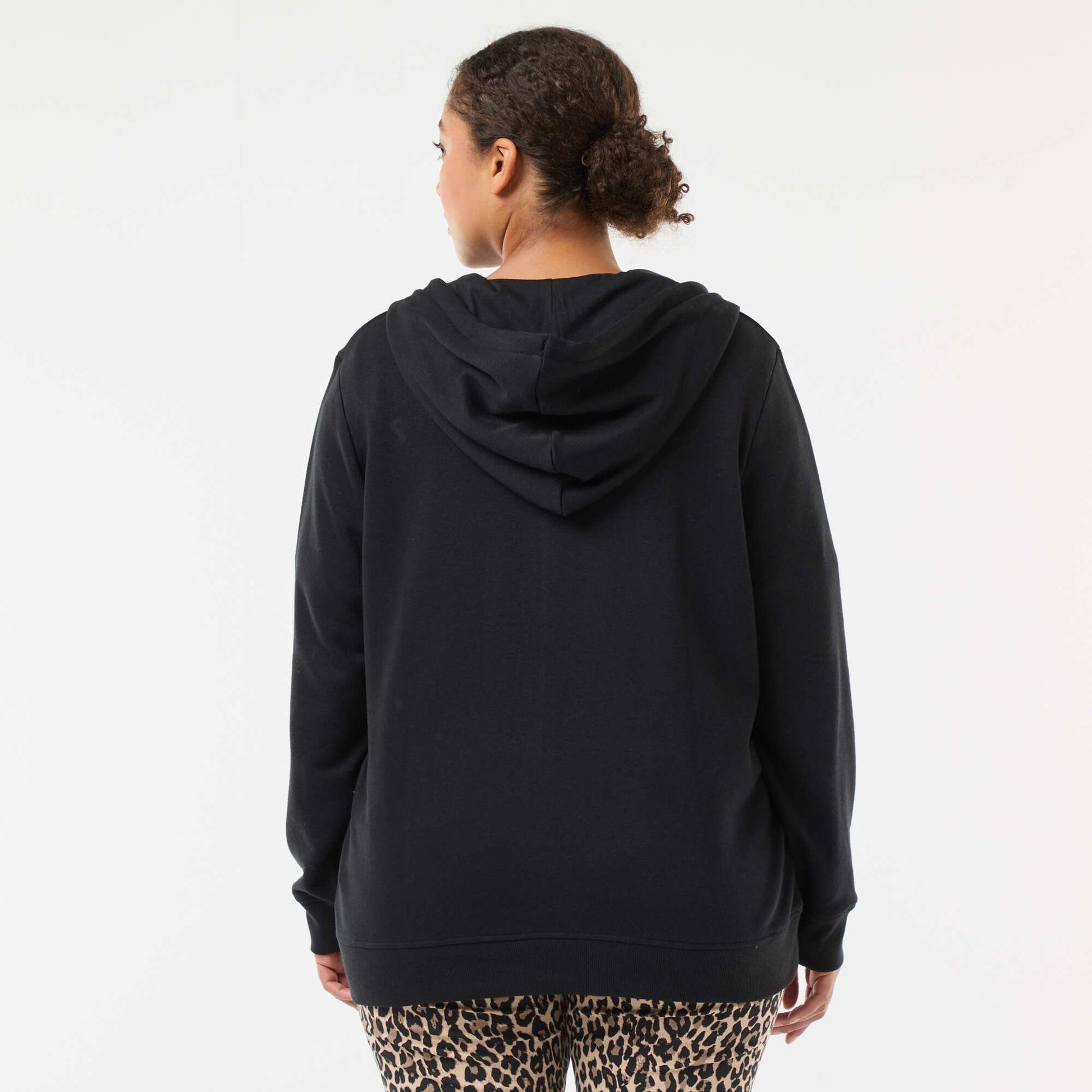 Sweat basique en molleton NOIR