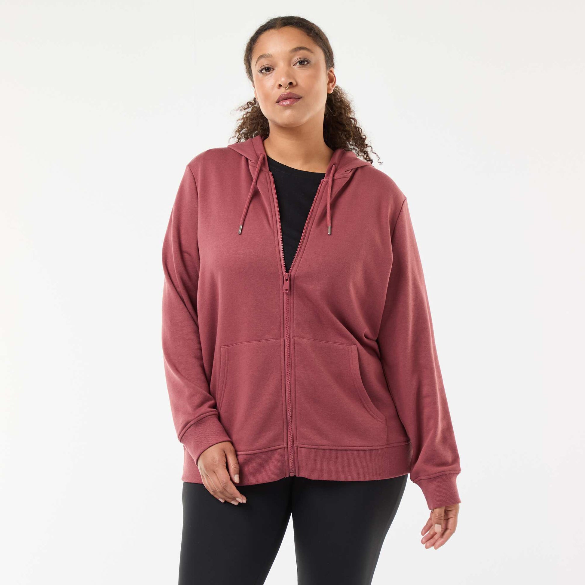 Sweat basique en molleton BORDEAUX