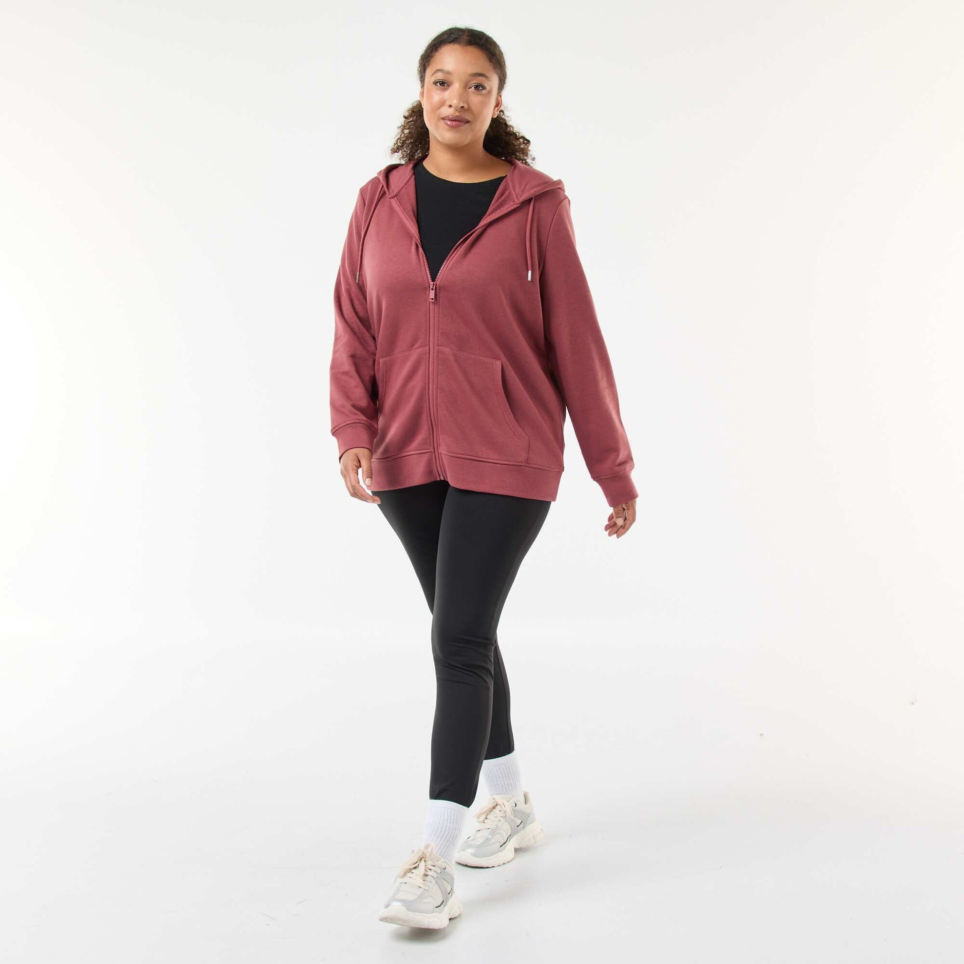 Sweat basique en molleton BORDEAUX