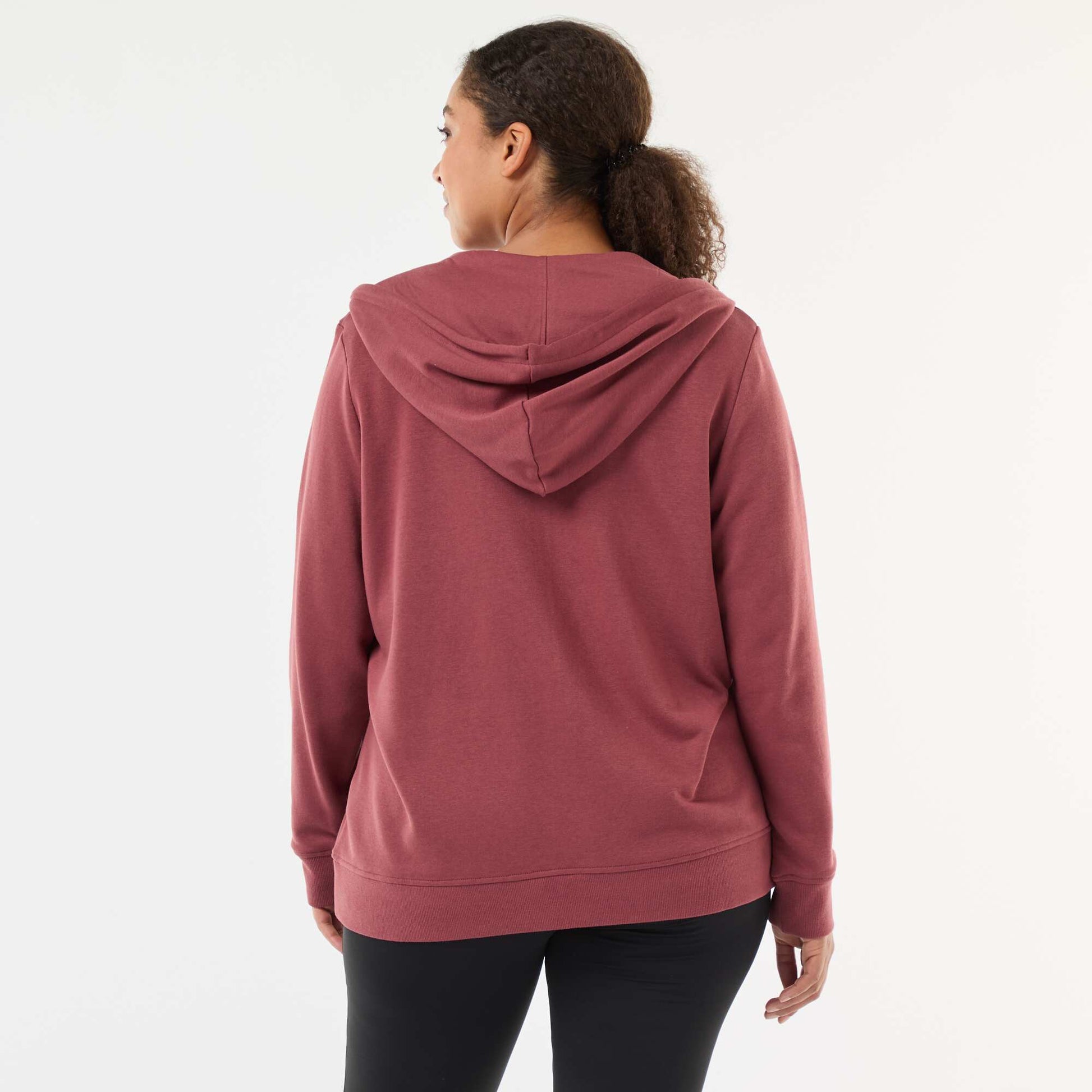 Sweat basique en molleton BORDEAUX