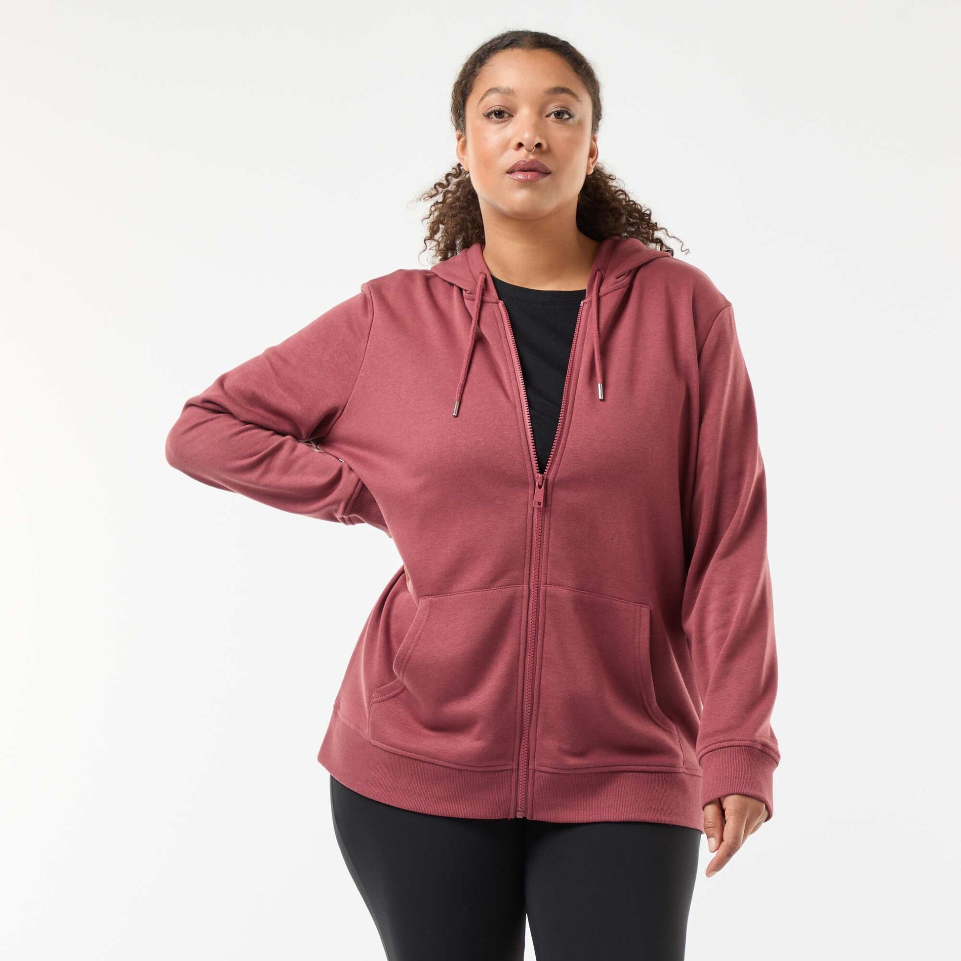 Sweat basique en molleton BORDEAUX