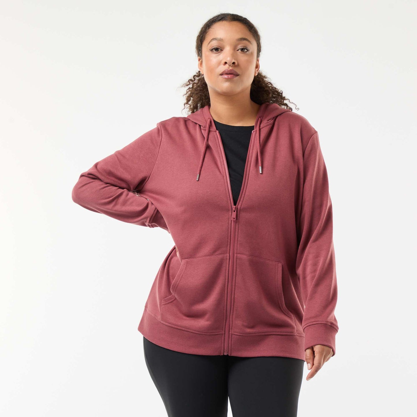 Sweat basique en molleton BORDEAUX