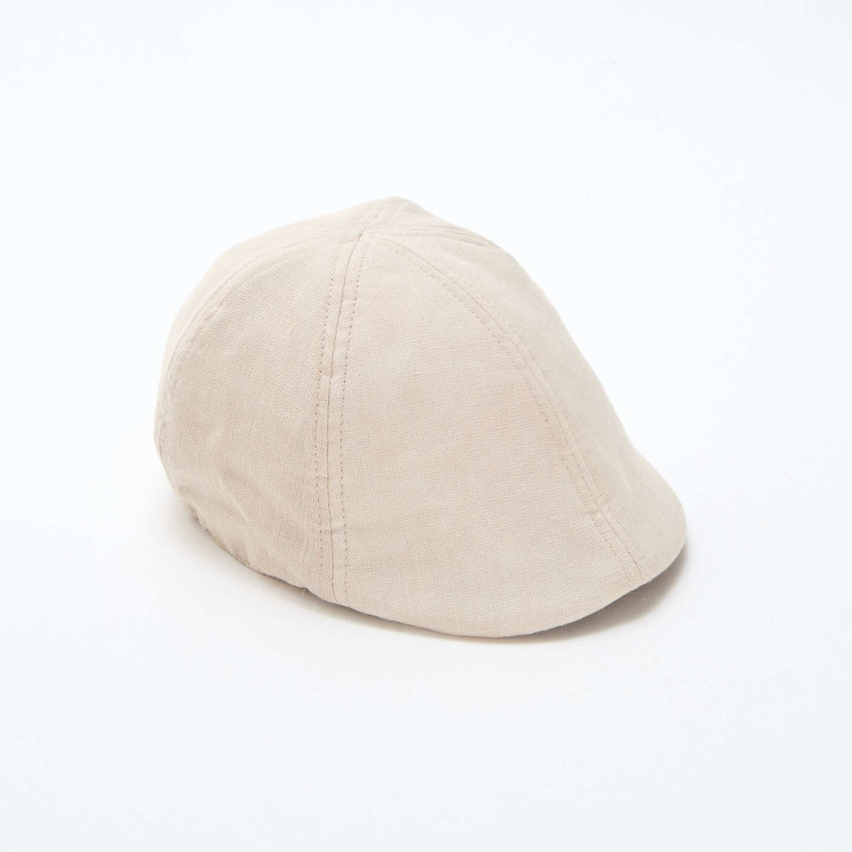 Casquette gavroche en lin BEIGE