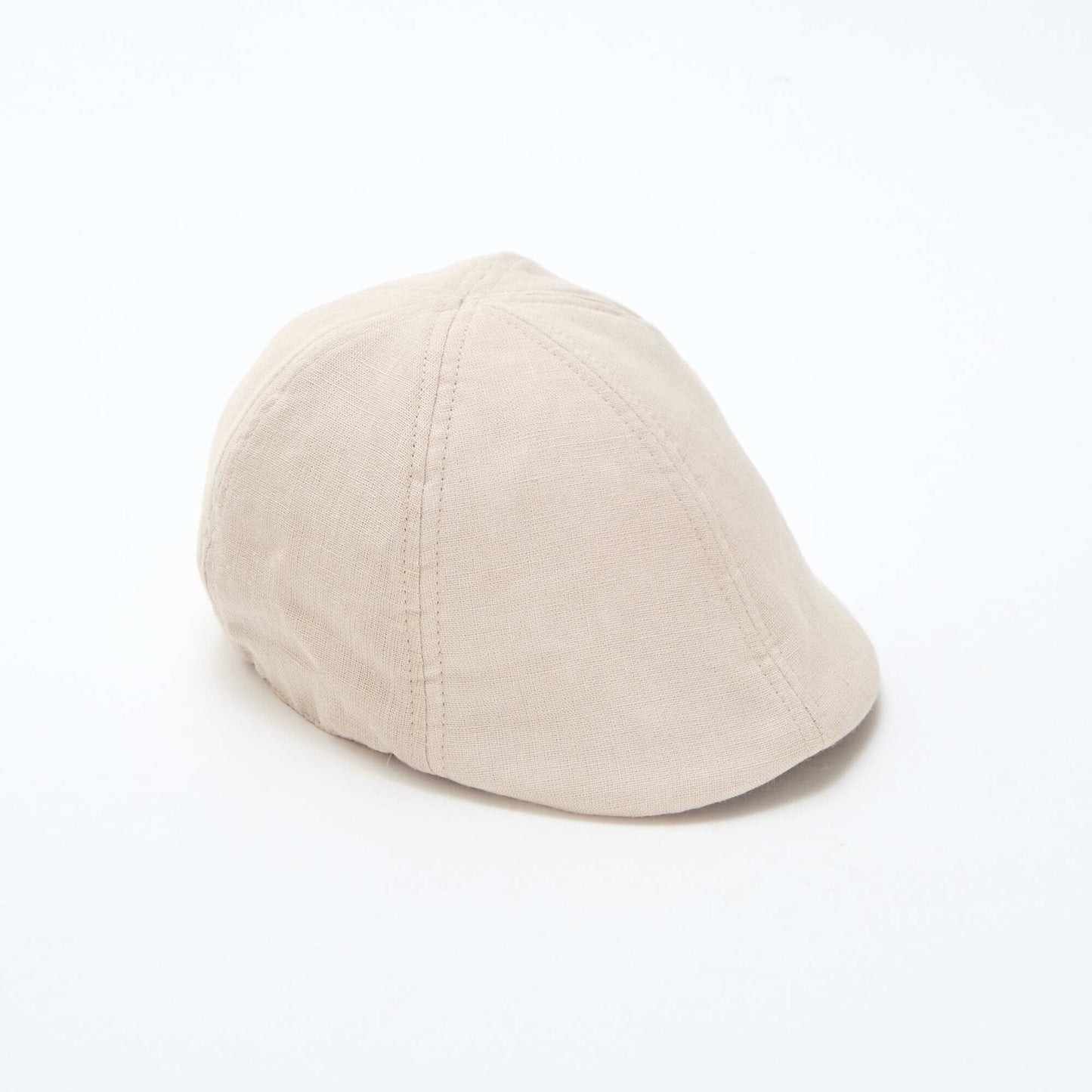 Casquette gavroche en lin BEIGE