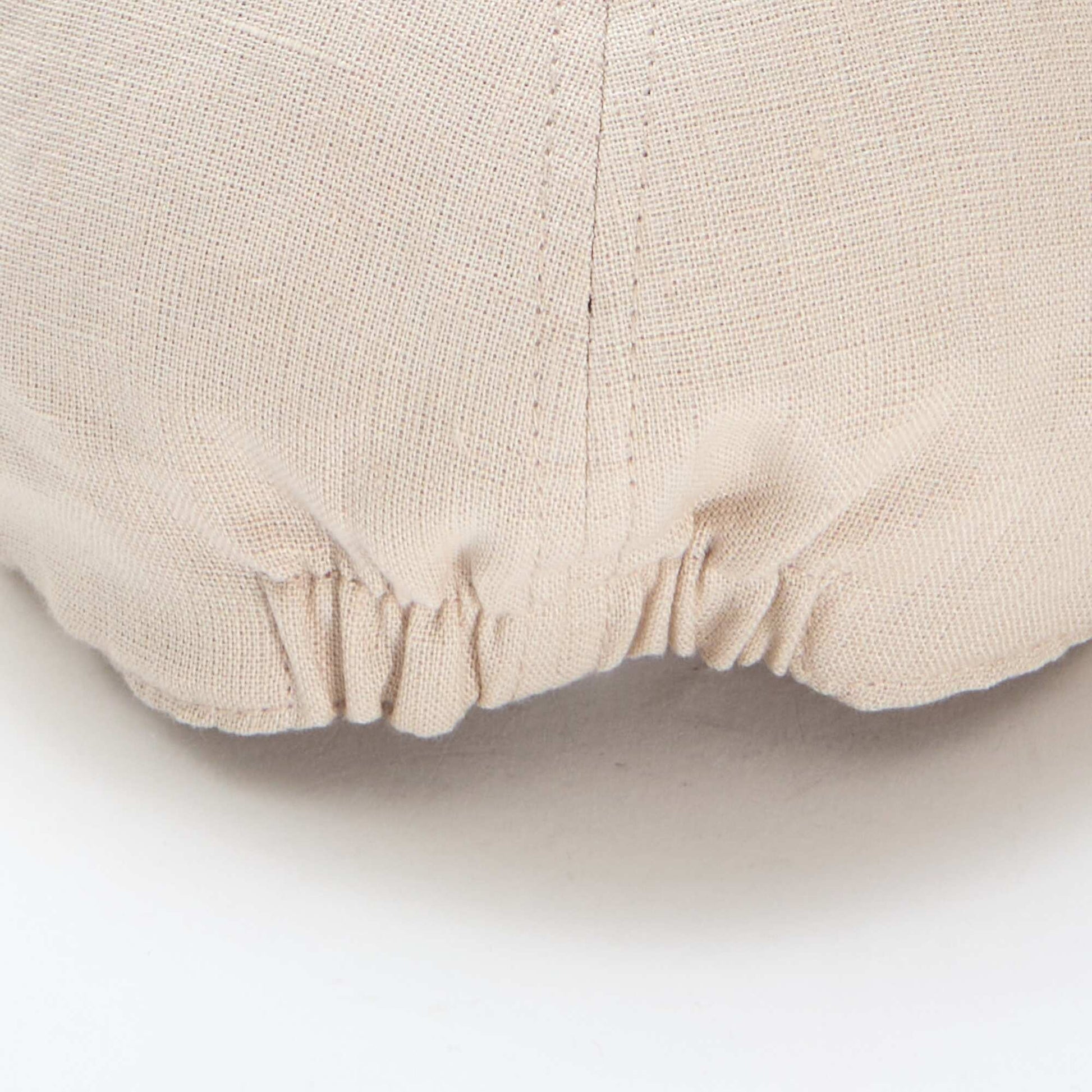 Casquette gavroche en lin BEIGE
