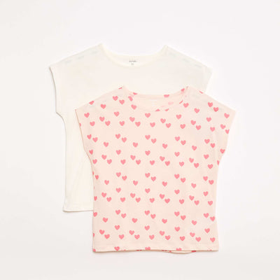 Lot de 2 t-shirts à manches courtes - 2 pièces ROSE