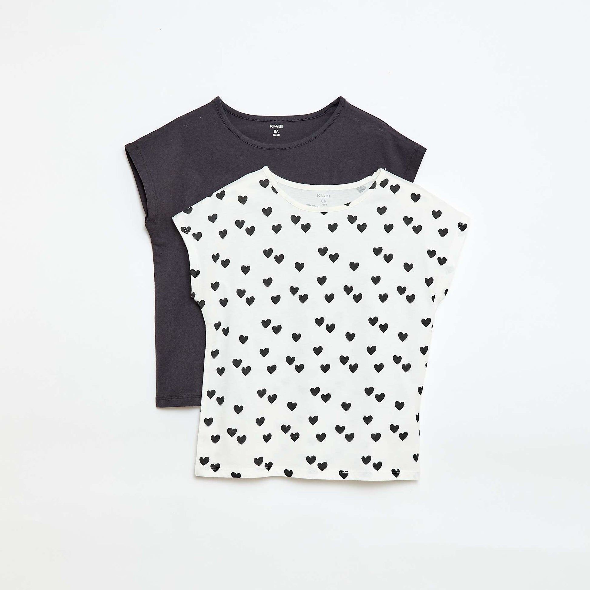 Lot de 2 t-shirts à manches courtes - 2 pièces BLANC