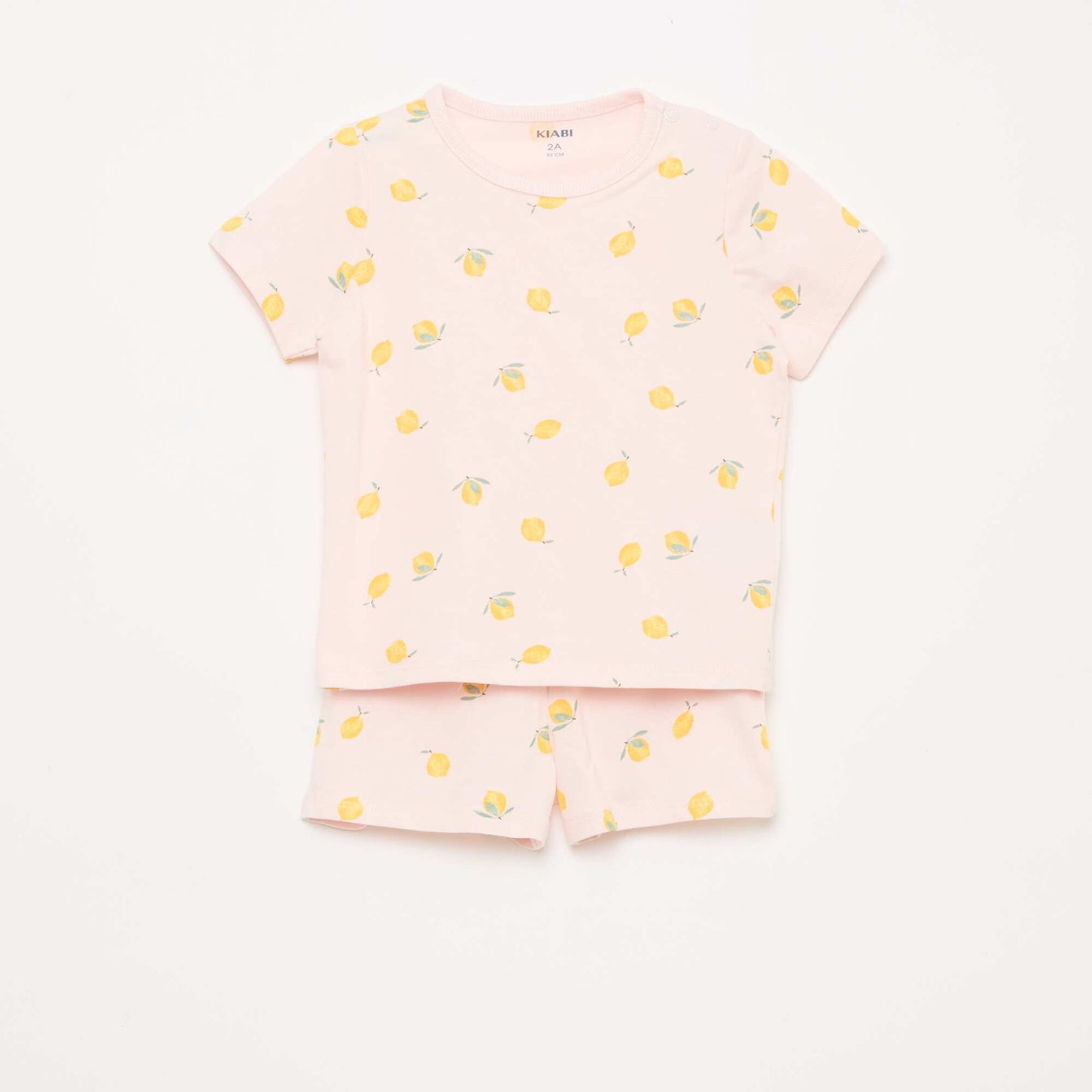 Ensemble pyjama court t-shirt + short - 2 pièces ROSE