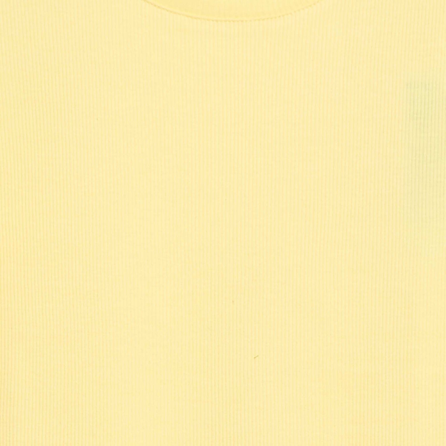 T-shirt côtelé à manches volantées JAUNE