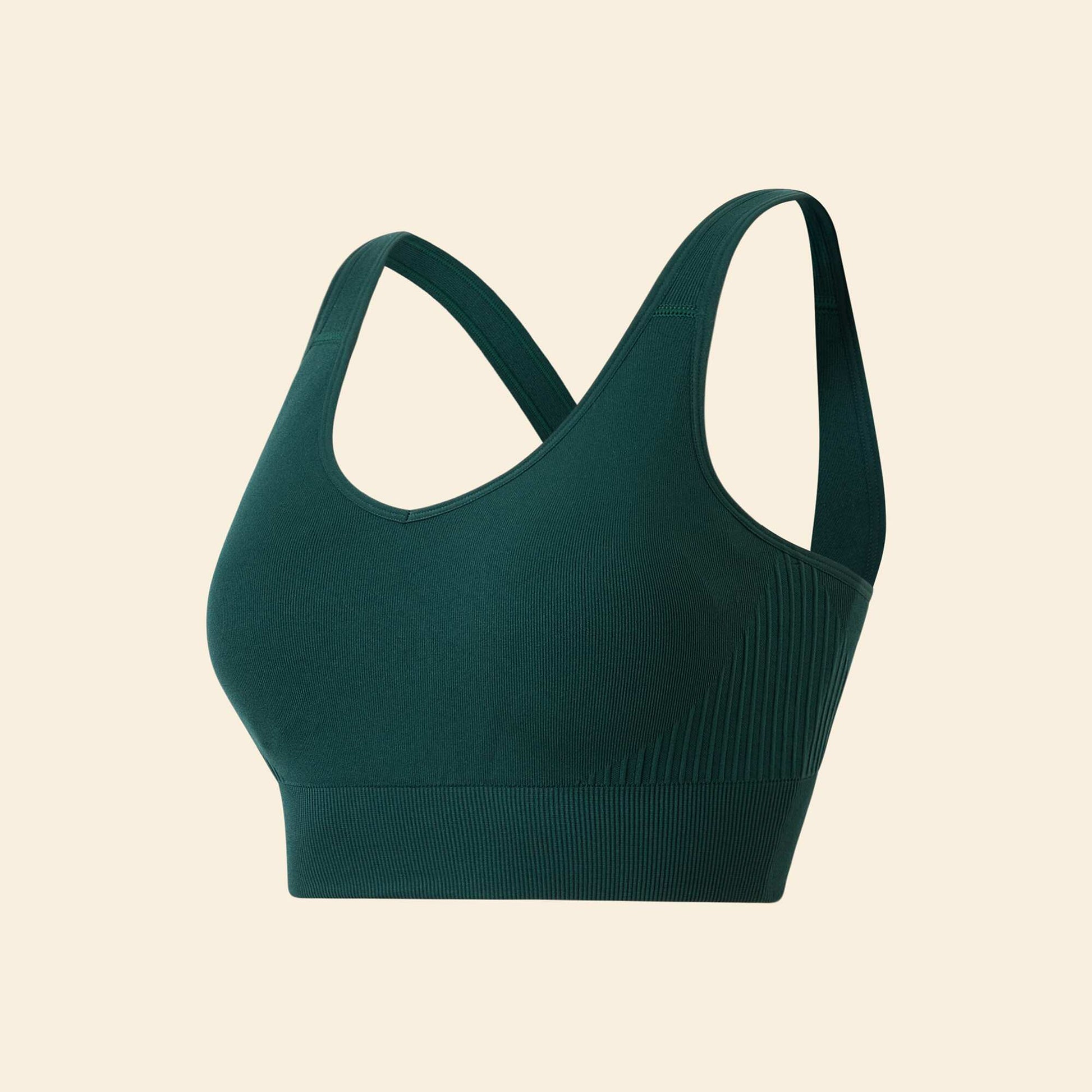 Brassière de sport maintien léger VERT