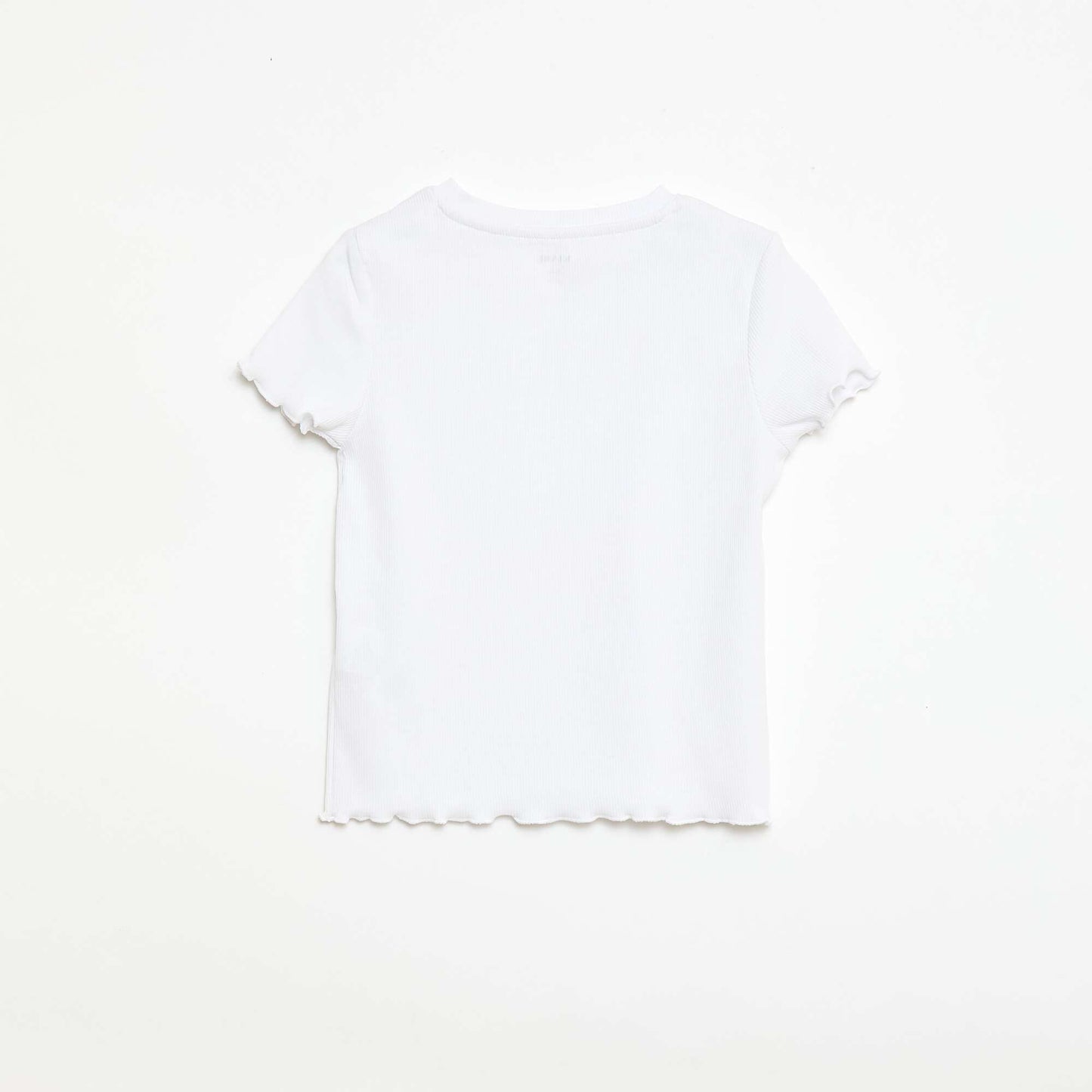T-shirt à manches courtesavec forme ajourée BLANC