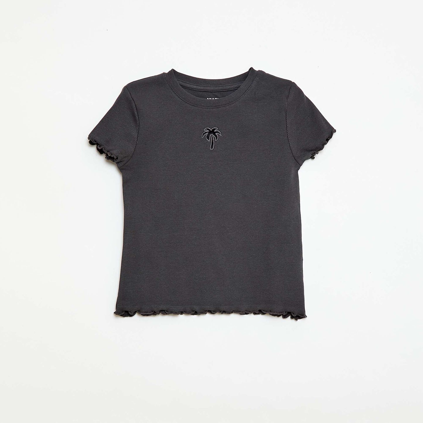 T-shirt à manches courtesavec forme ajourée NOIR