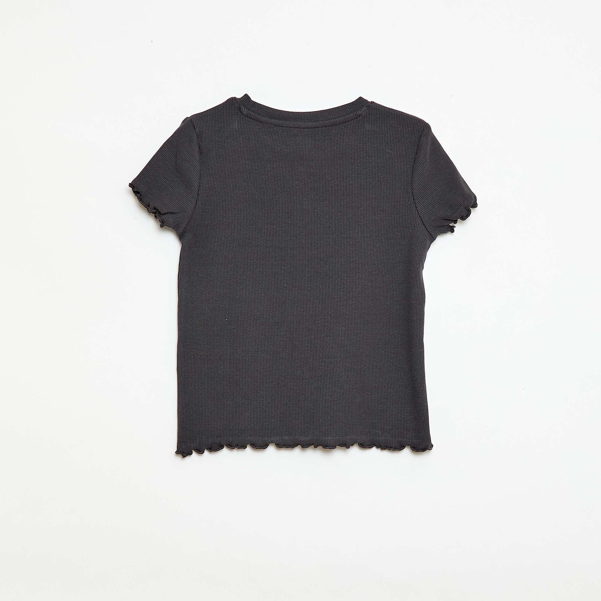 T-shirt à manches courtesavec forme ajourée NOIR