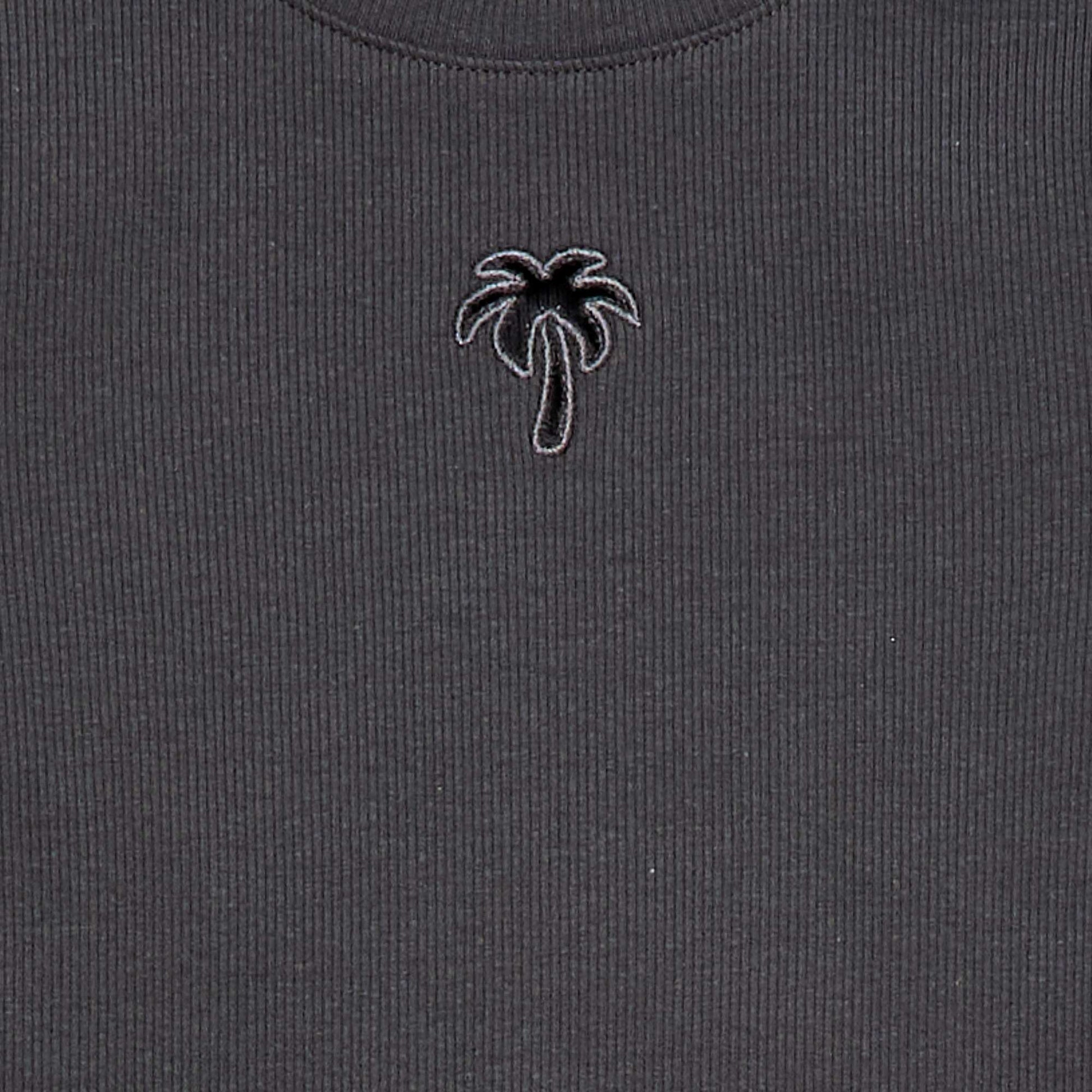T-shirt à manches courtesavec forme ajourée NOIR