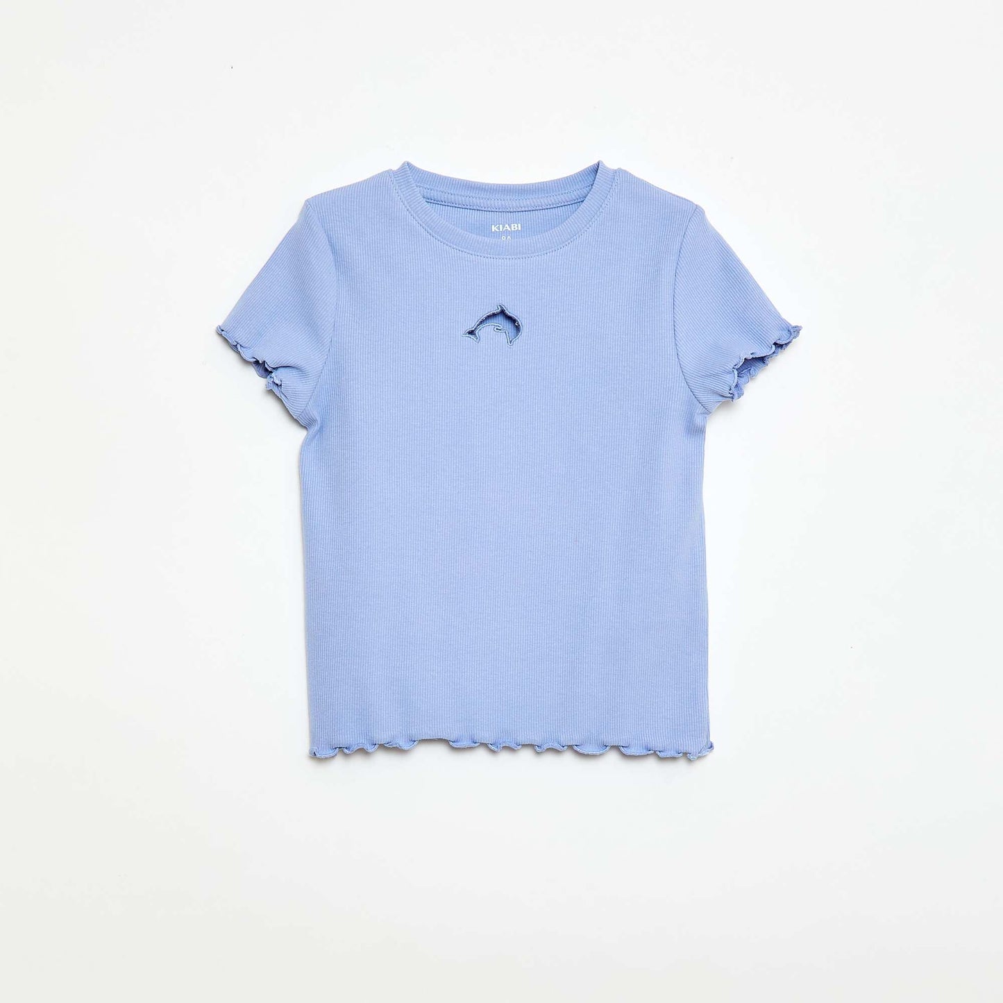 T-shirt à manches courtesavec forme ajourée BLEU