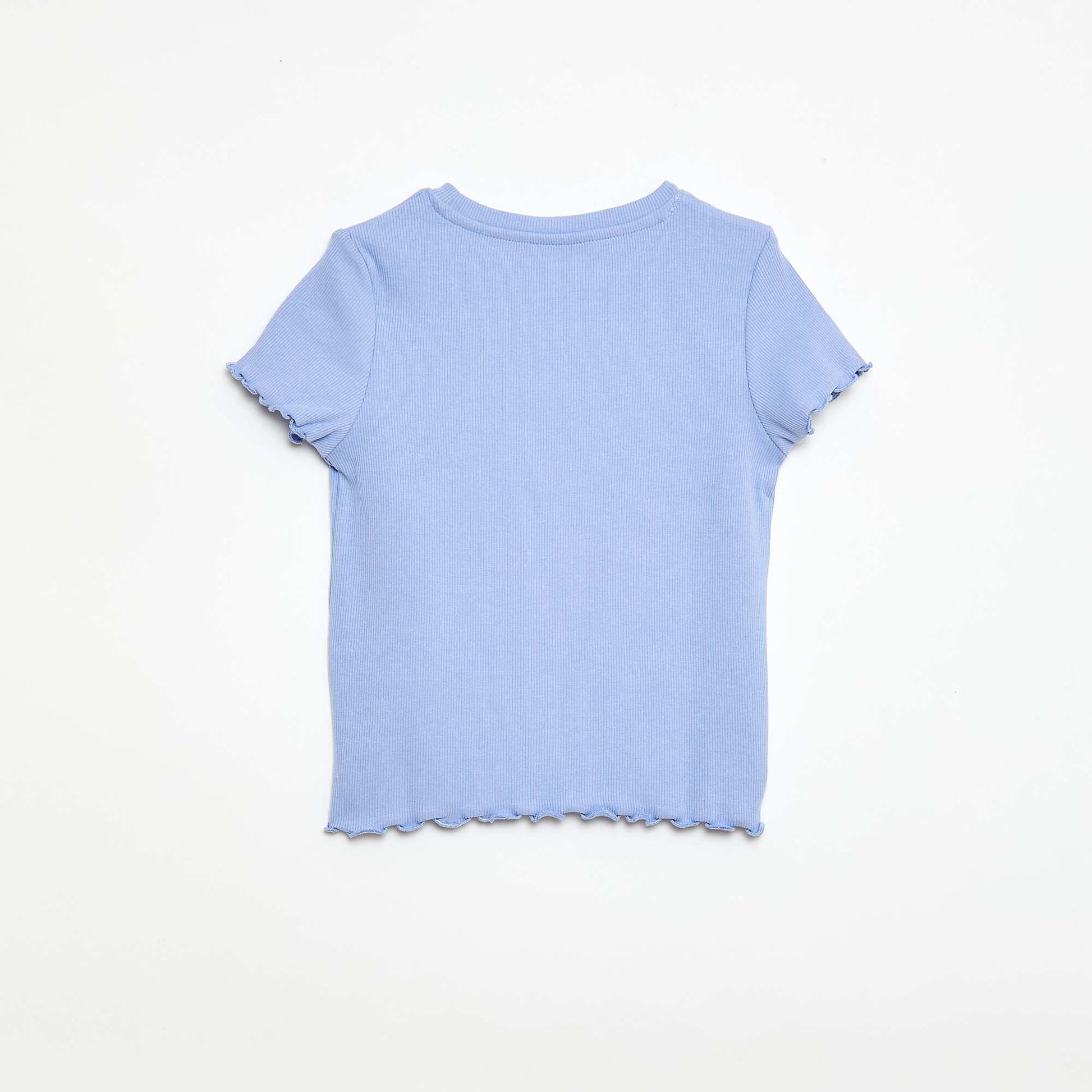 T-shirt à manches courtesavec forme ajourée BLEU