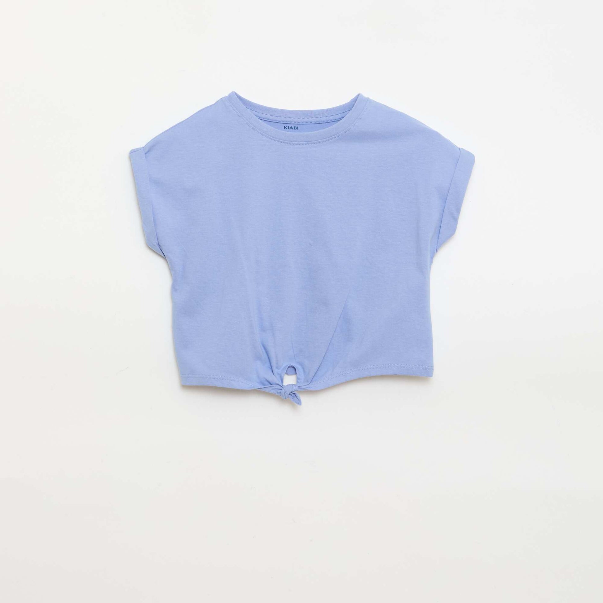 T-shirt avec nœud à la taille BLEU