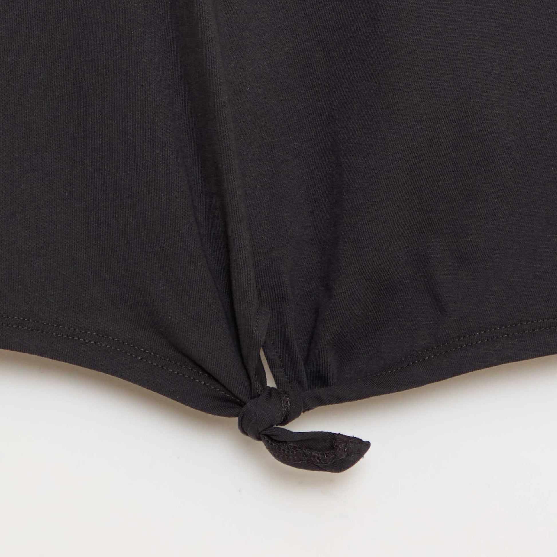 T-shirt avec nœud à la taille NOIR