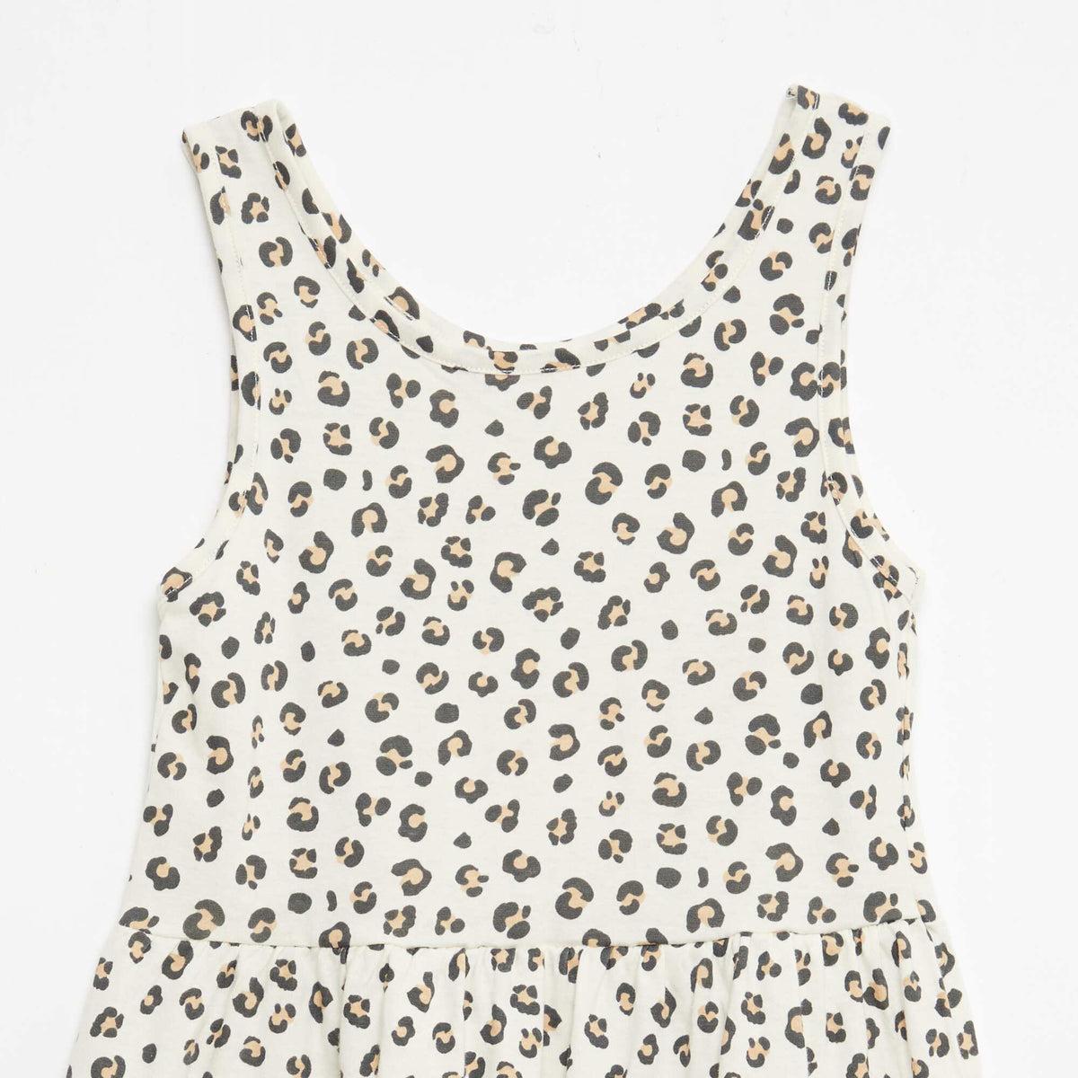 Robe en maille légère fine bretelles all-over en coton BEIGE