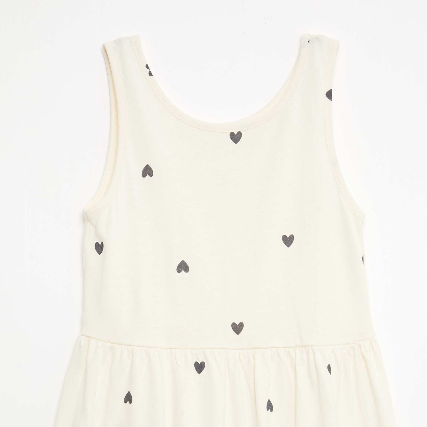 Robe en maille légère fine bretelles all-over en coton BEIGE