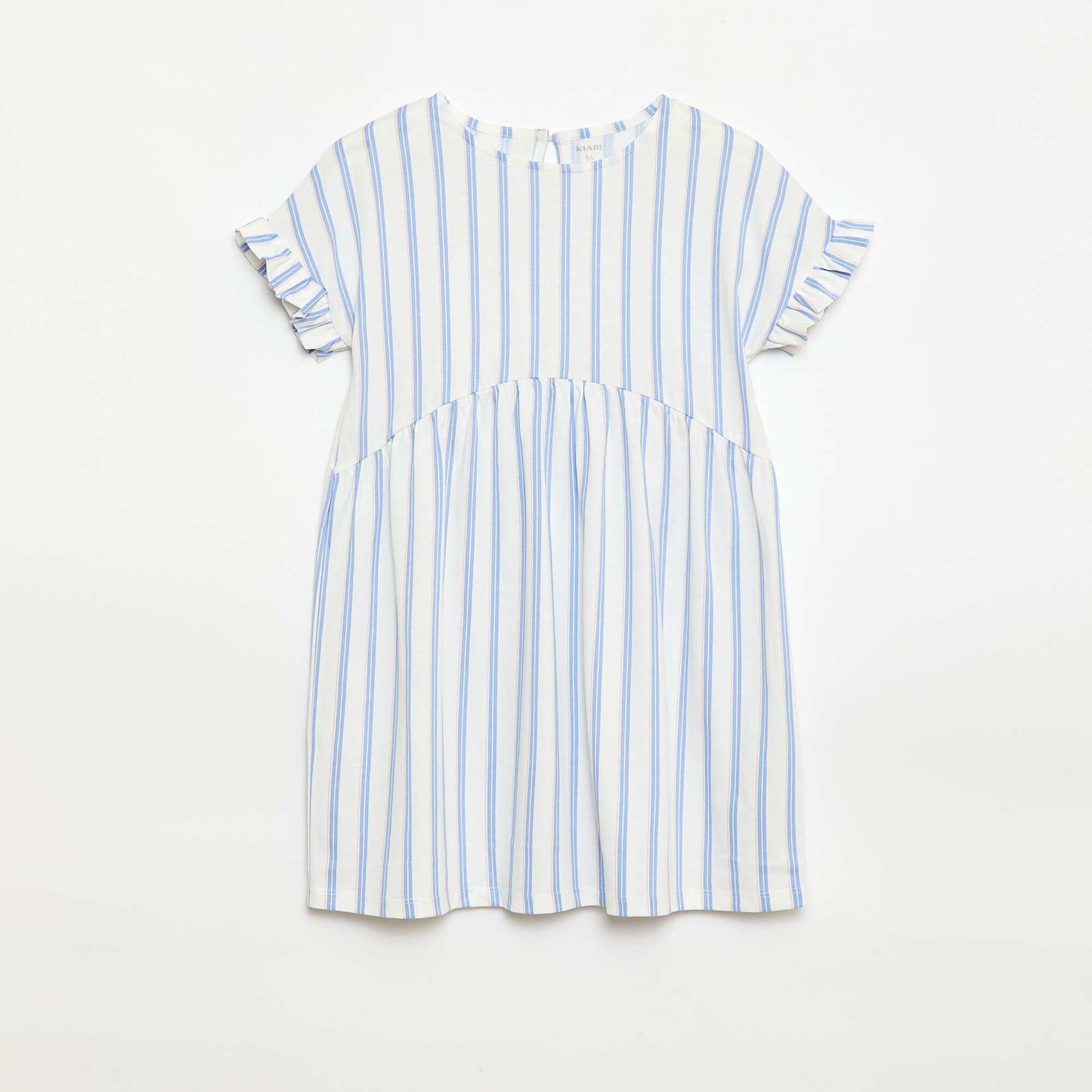 Robe à manches courtes en coton BLEU