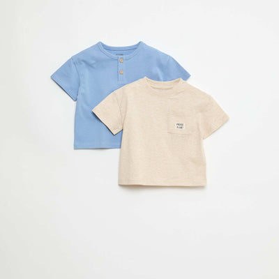 Lot de 2 T-shirts à manches courtes BLEU
