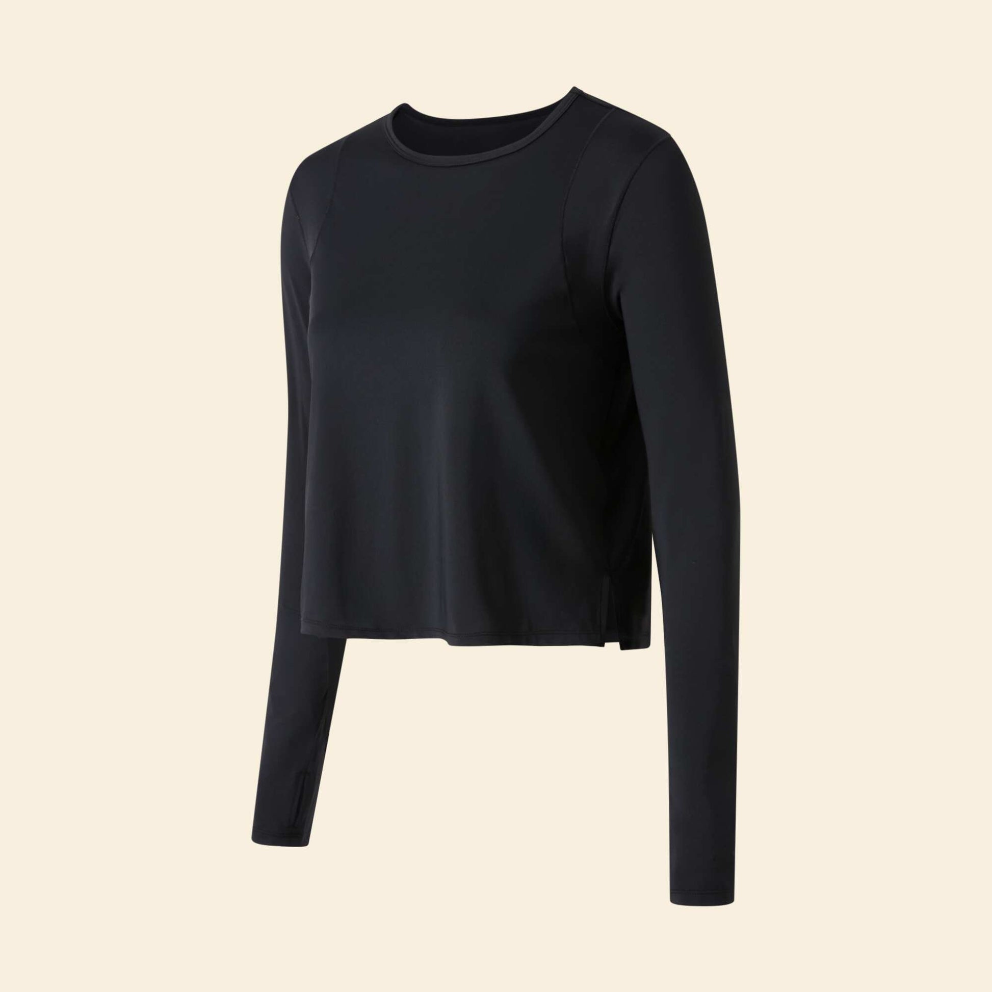 Tee-shirt long fluide NOIR