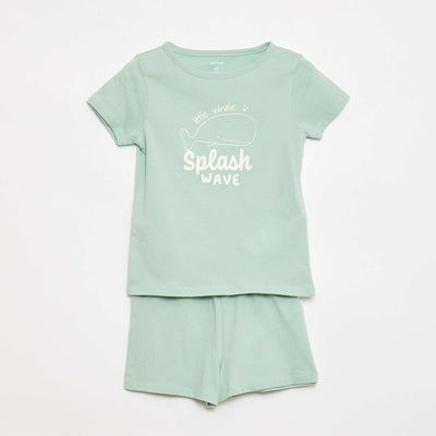 Ensemble de pyjama t-shirt + short - 2 pièces BLEU