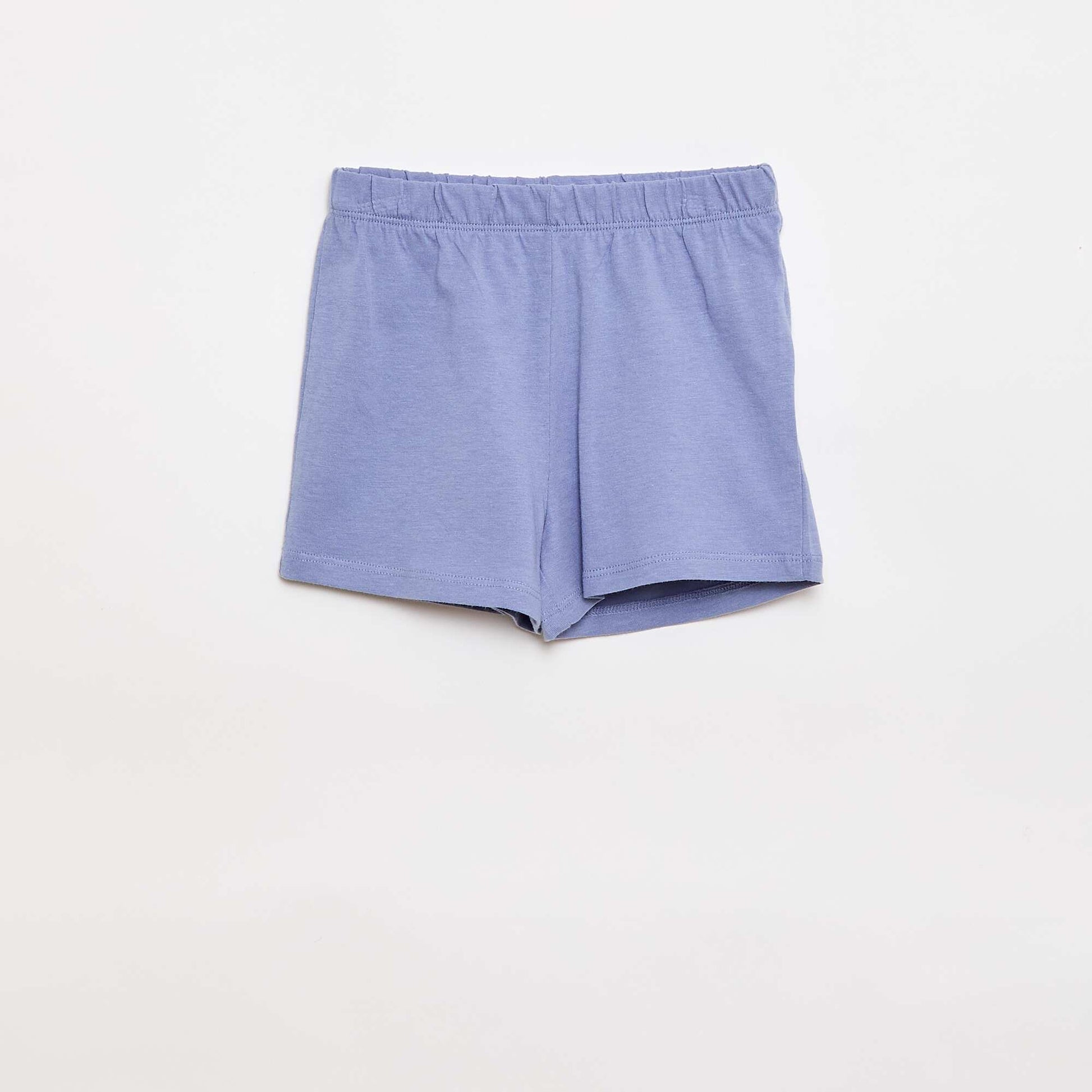 Ensemble de pyjama t-shirt + short - 2 pièces BLANC