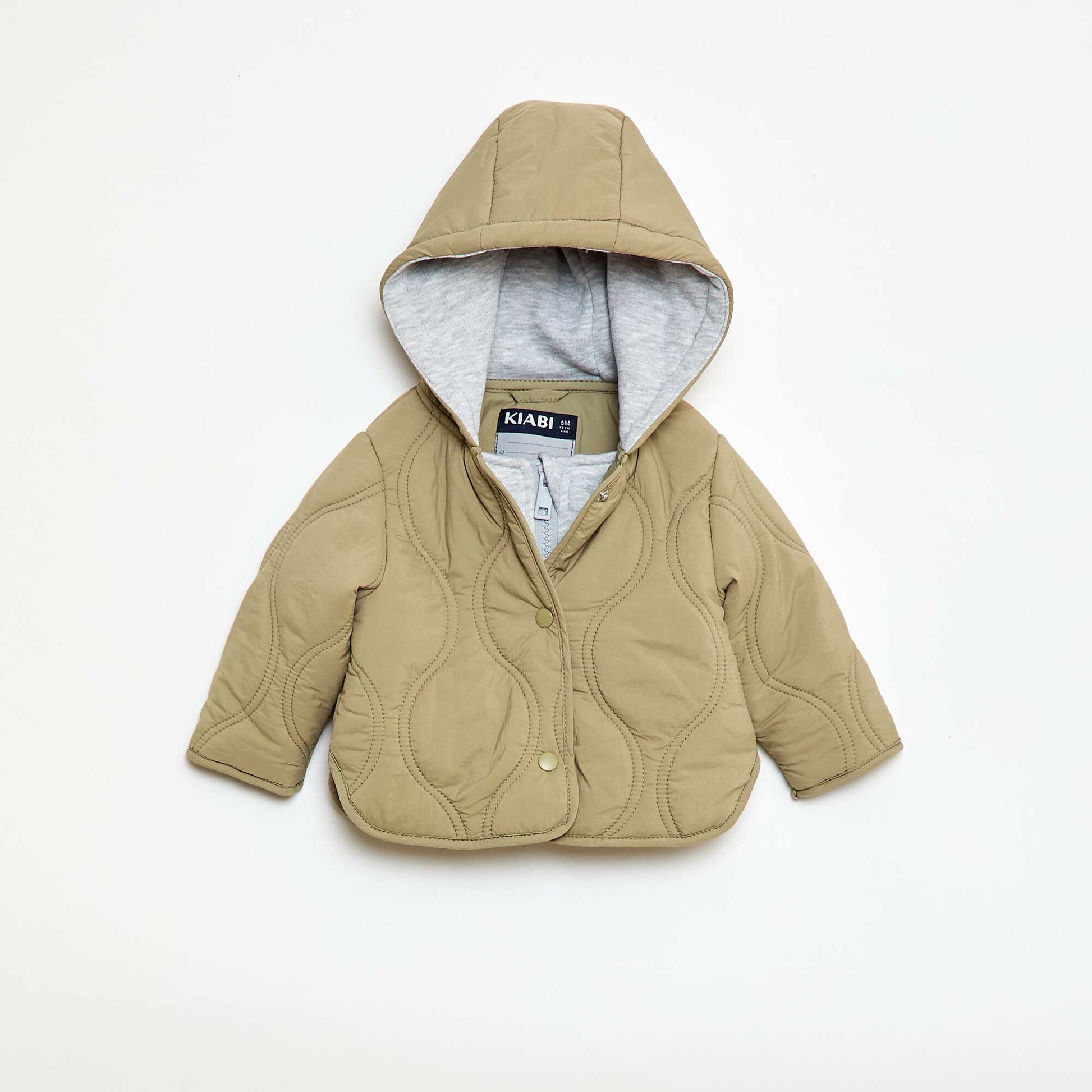 Blouson à capuche matelassé VERT