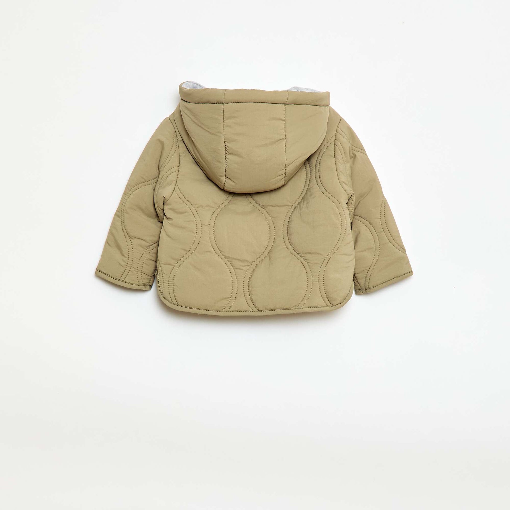 Blouson à capuche matelassé VERT