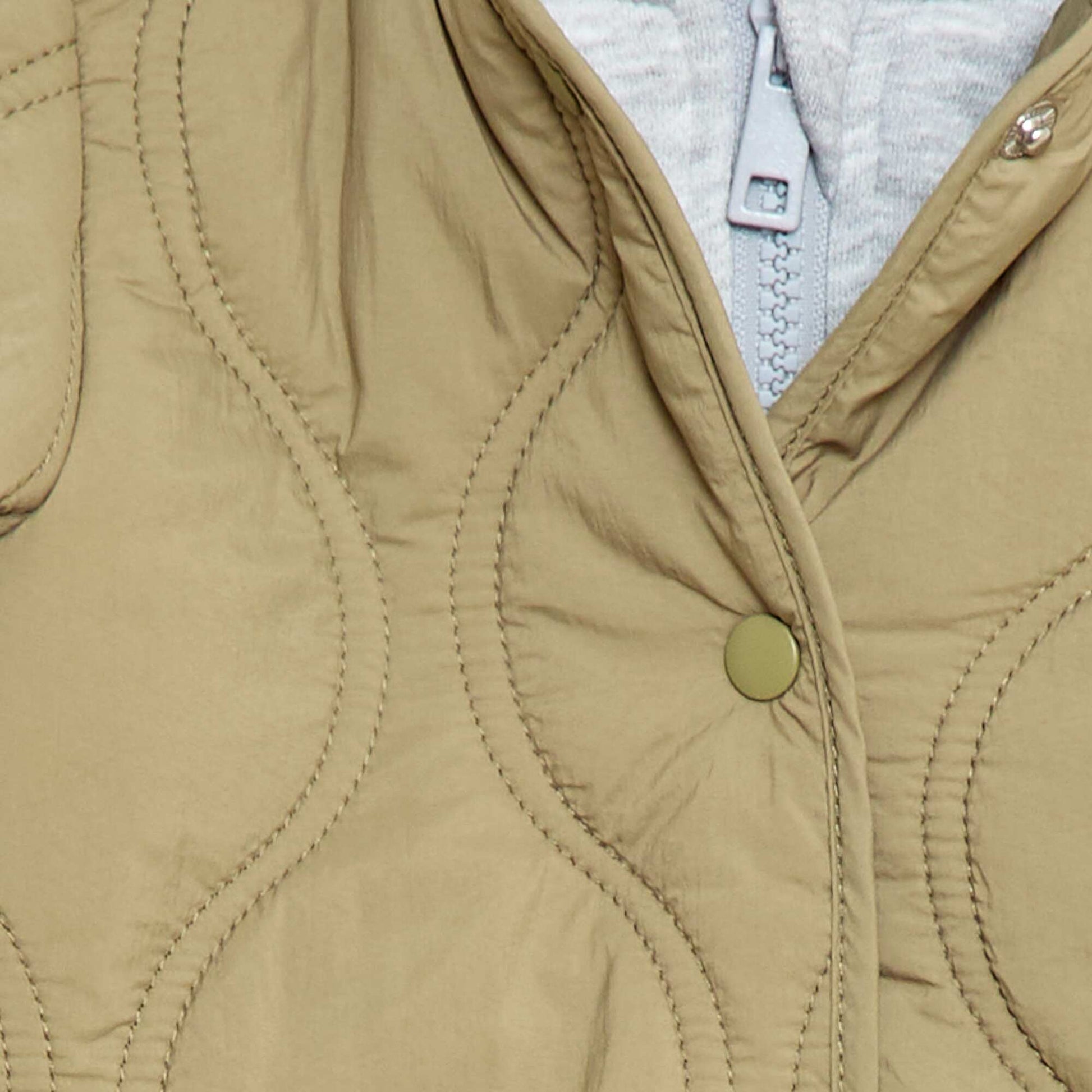 Blouson à capuche matelassé VERT