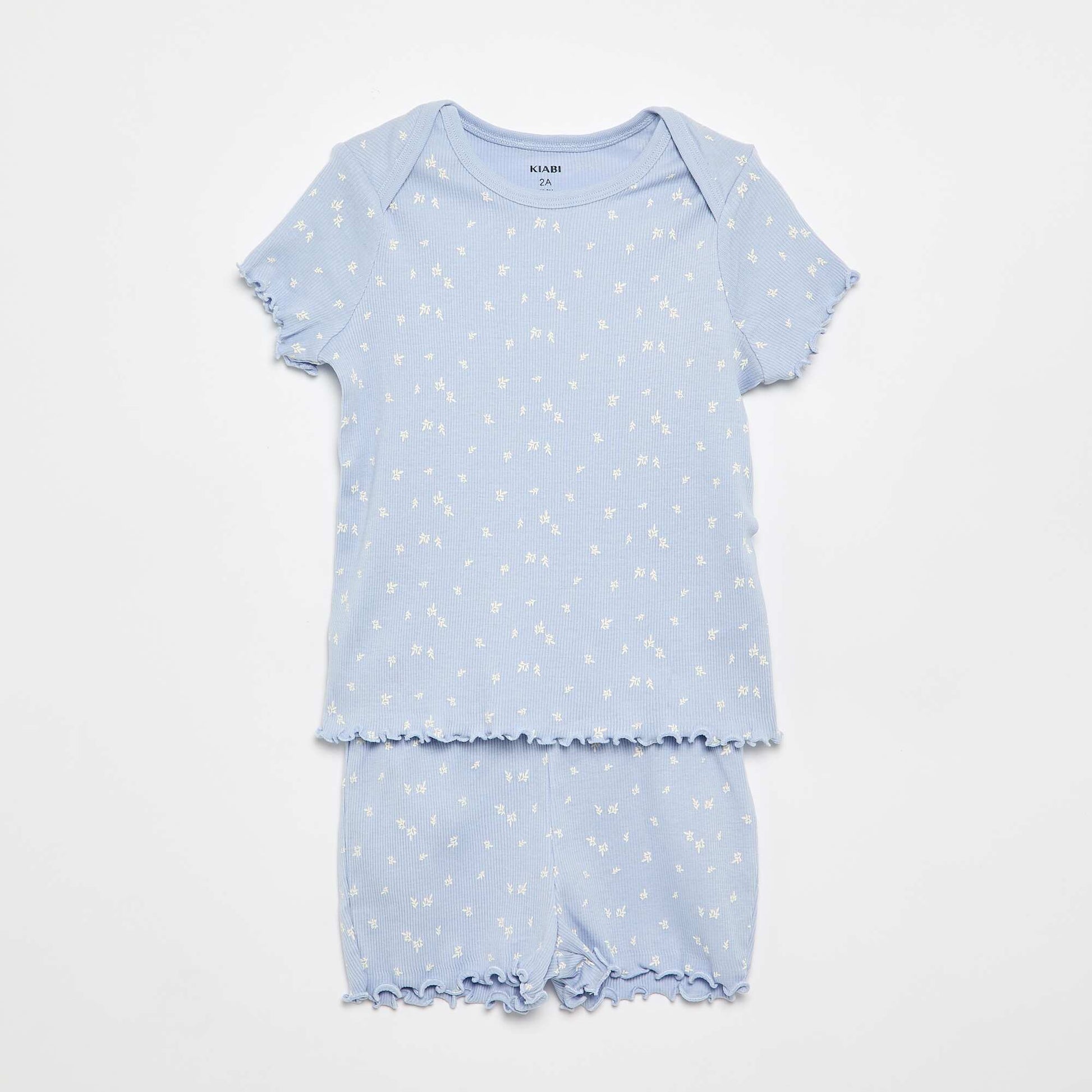 Ensemble de pyjama court t-shirt + short - 2 pièces BLEU