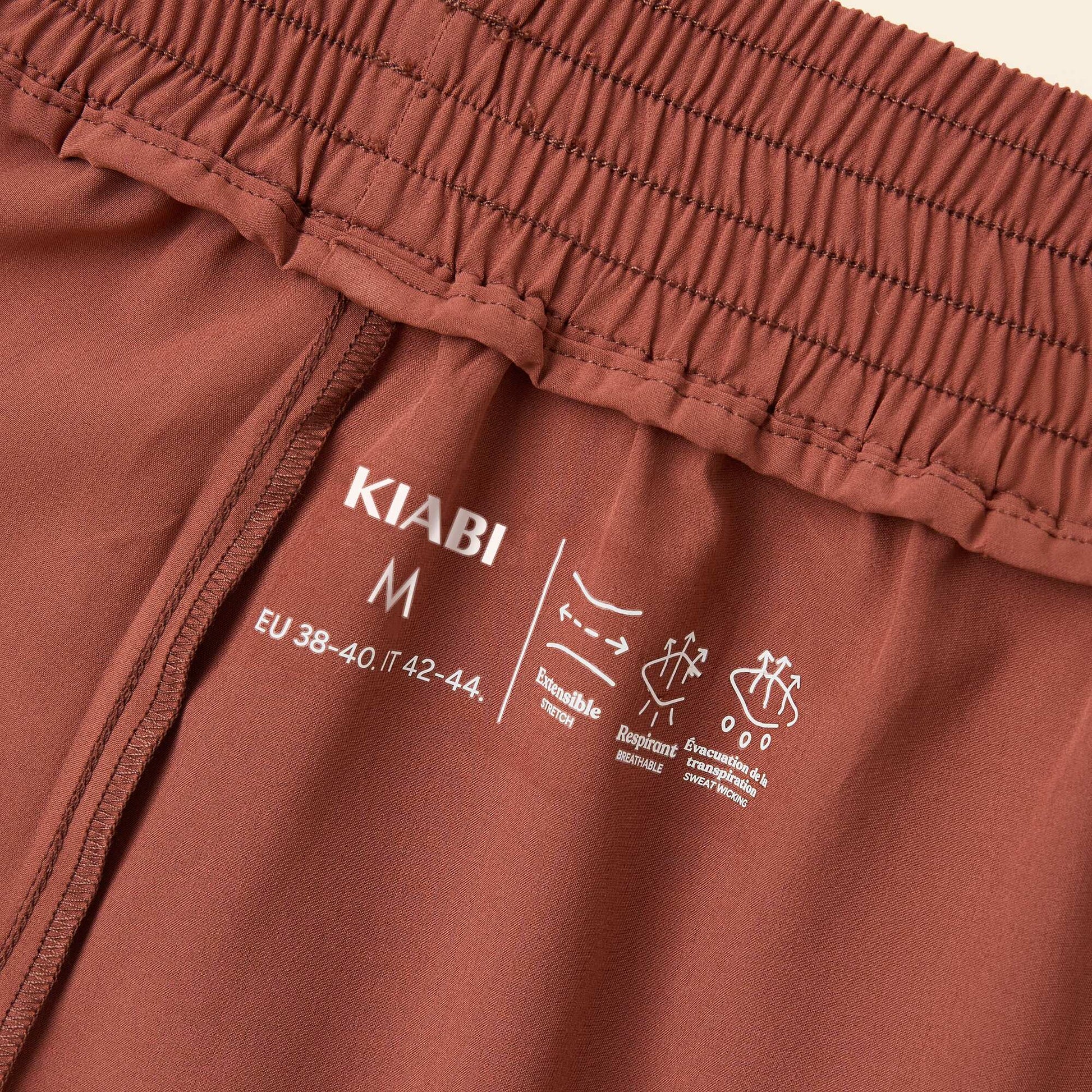 Short de sport color block MARRON