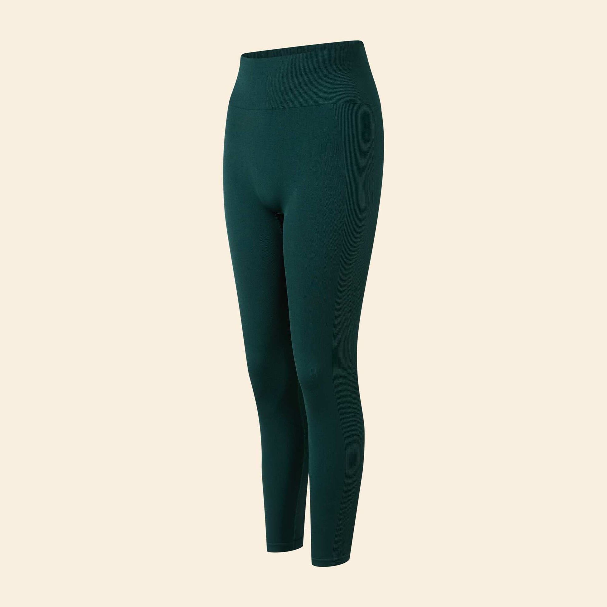Legging de sport en rib sans coutures VERT