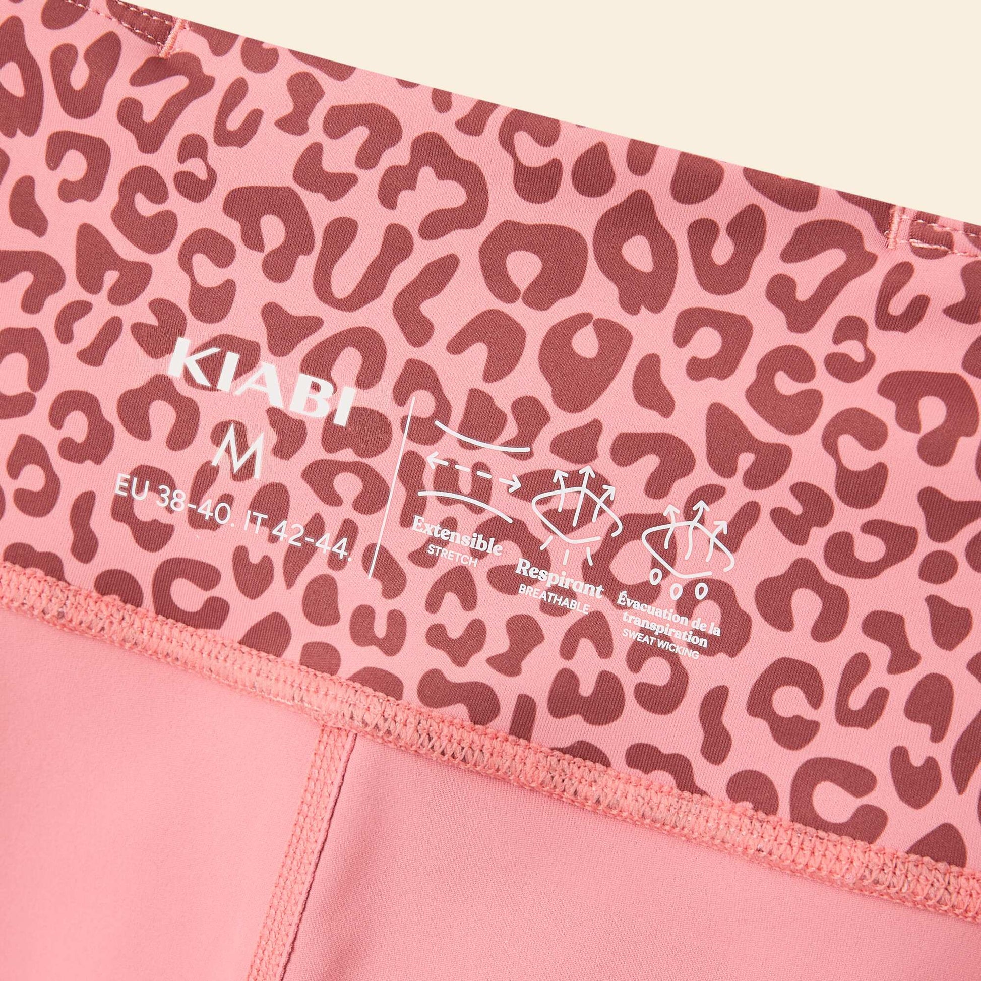 Legging de sport imprimé léopard ROSE