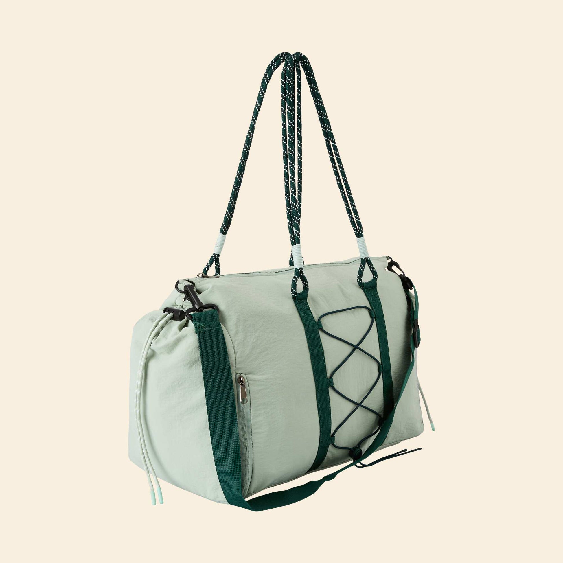 Sac de sport avec poches extérieures et rangement chaussures VERT