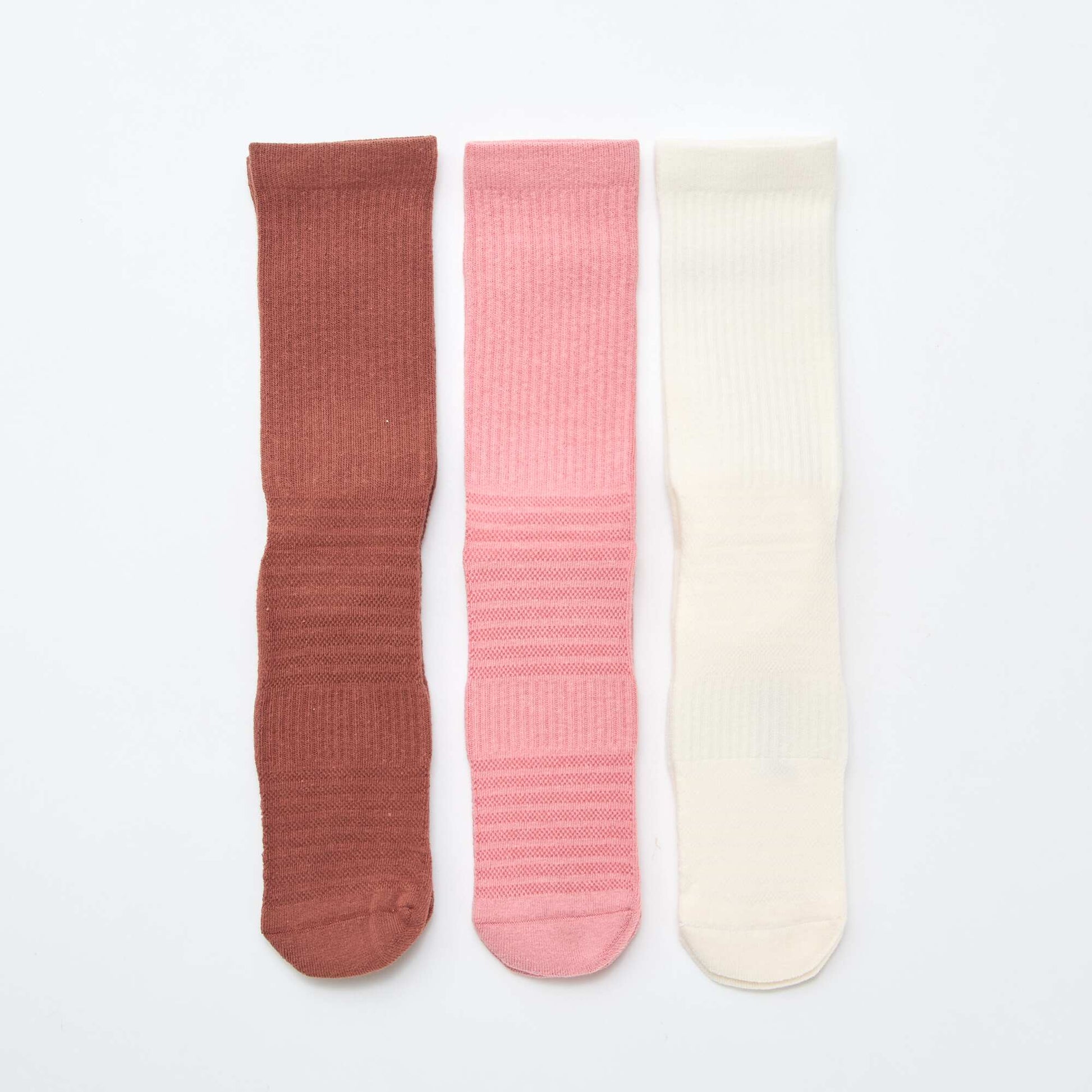 Lot de 3 chaussettes antidérapantes MARRON