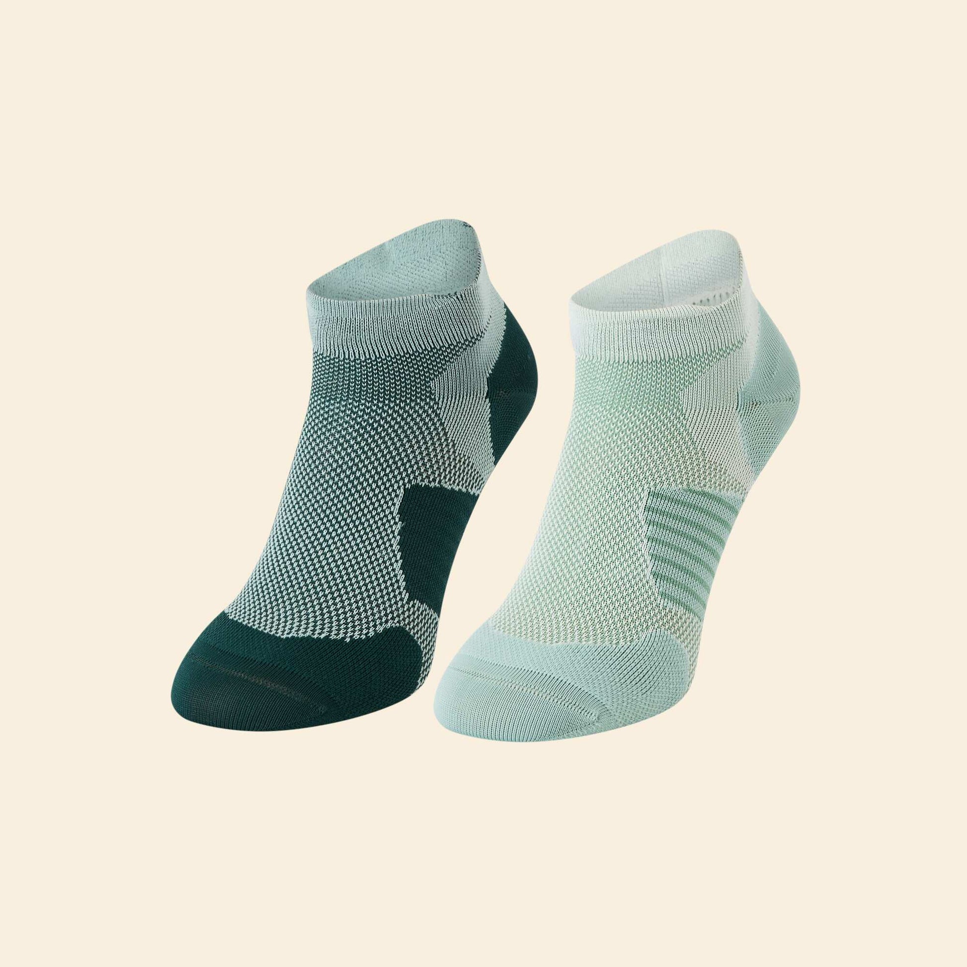 Lot de 2 paires de chaussettes hautes compressives unie VERT