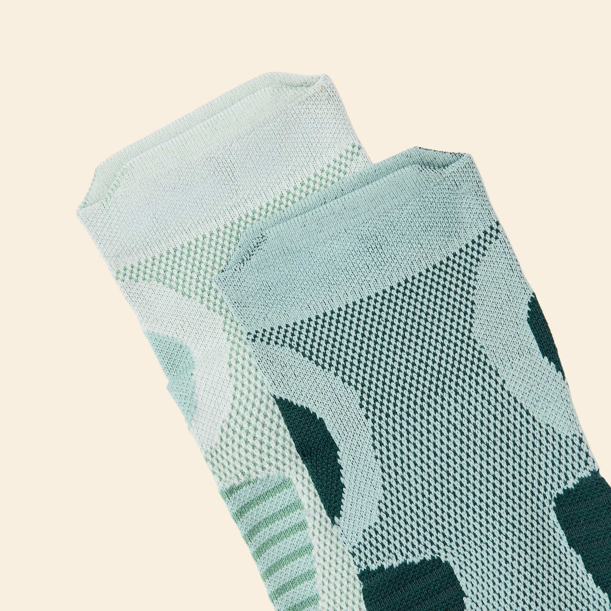 Lot de 2 paires de chaussettes hautes compressives unie VERT