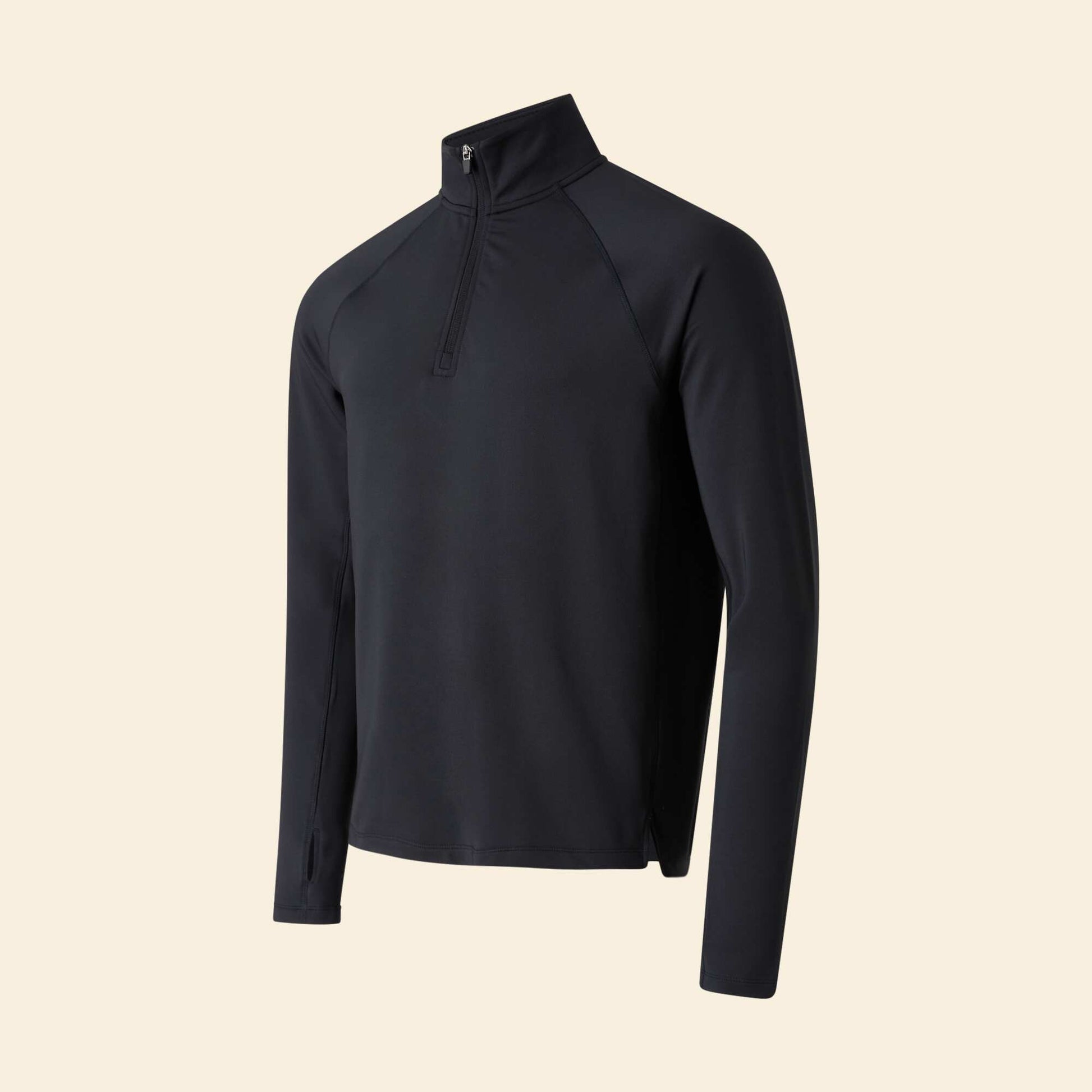 Gilet de sport à col zippé NOIR