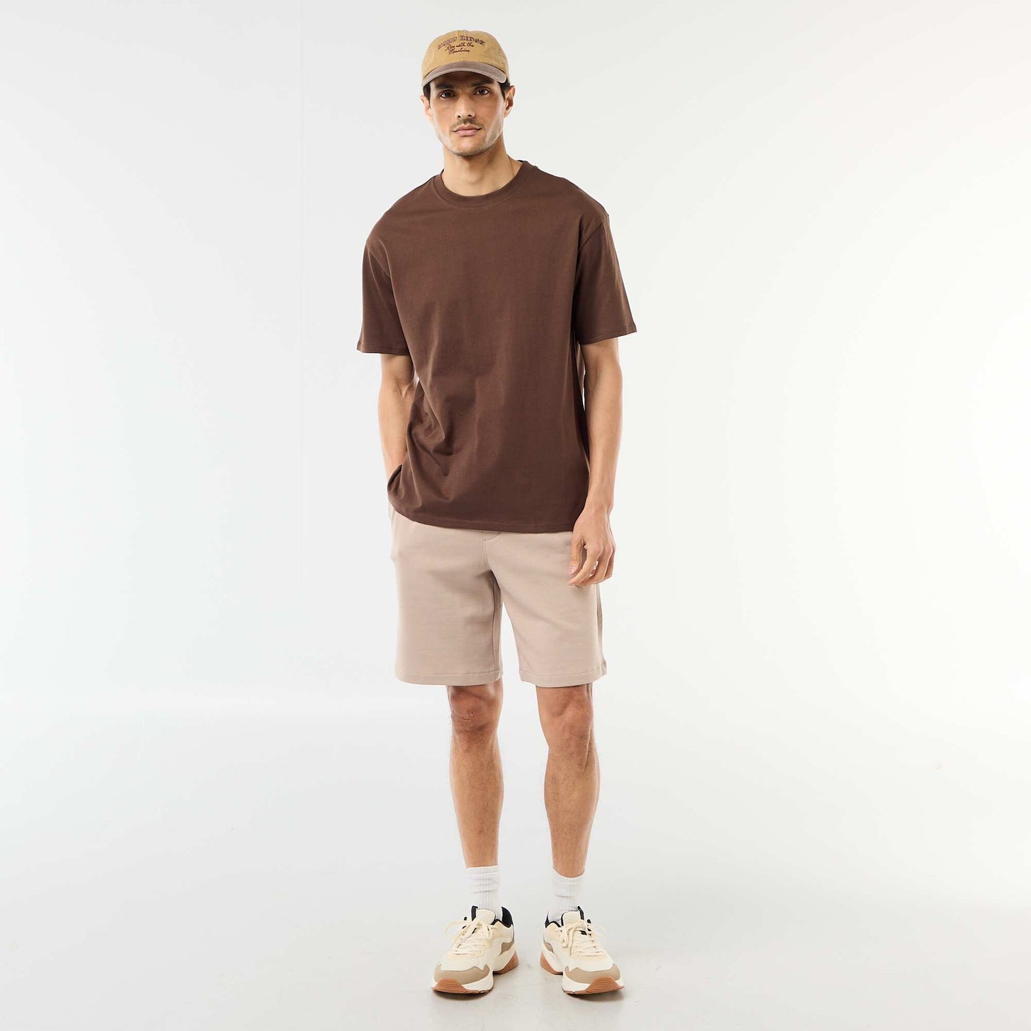 Tee-shirt uni confort fit / oversize MARRON