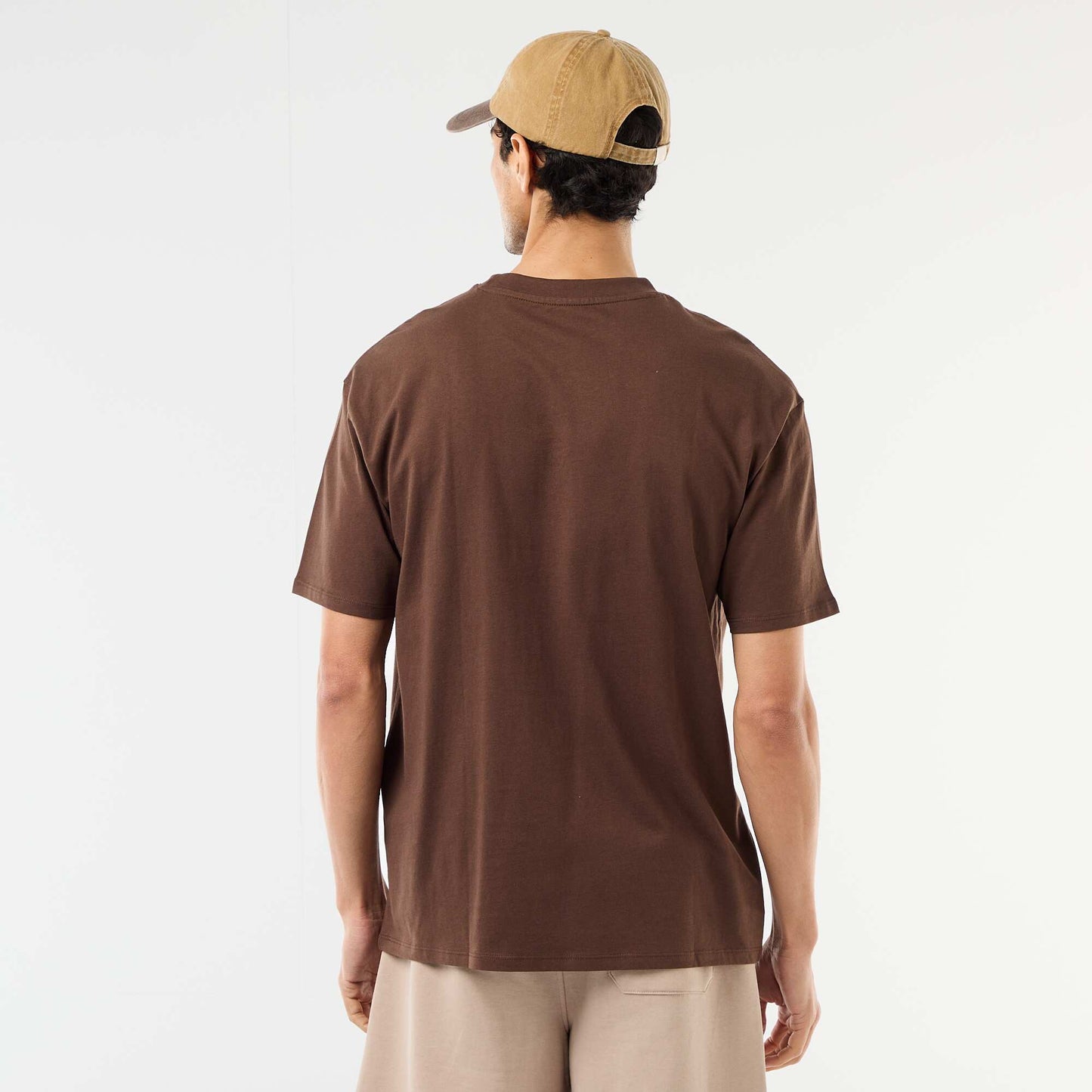 Tee-shirt uni confort fit / oversize MARRON