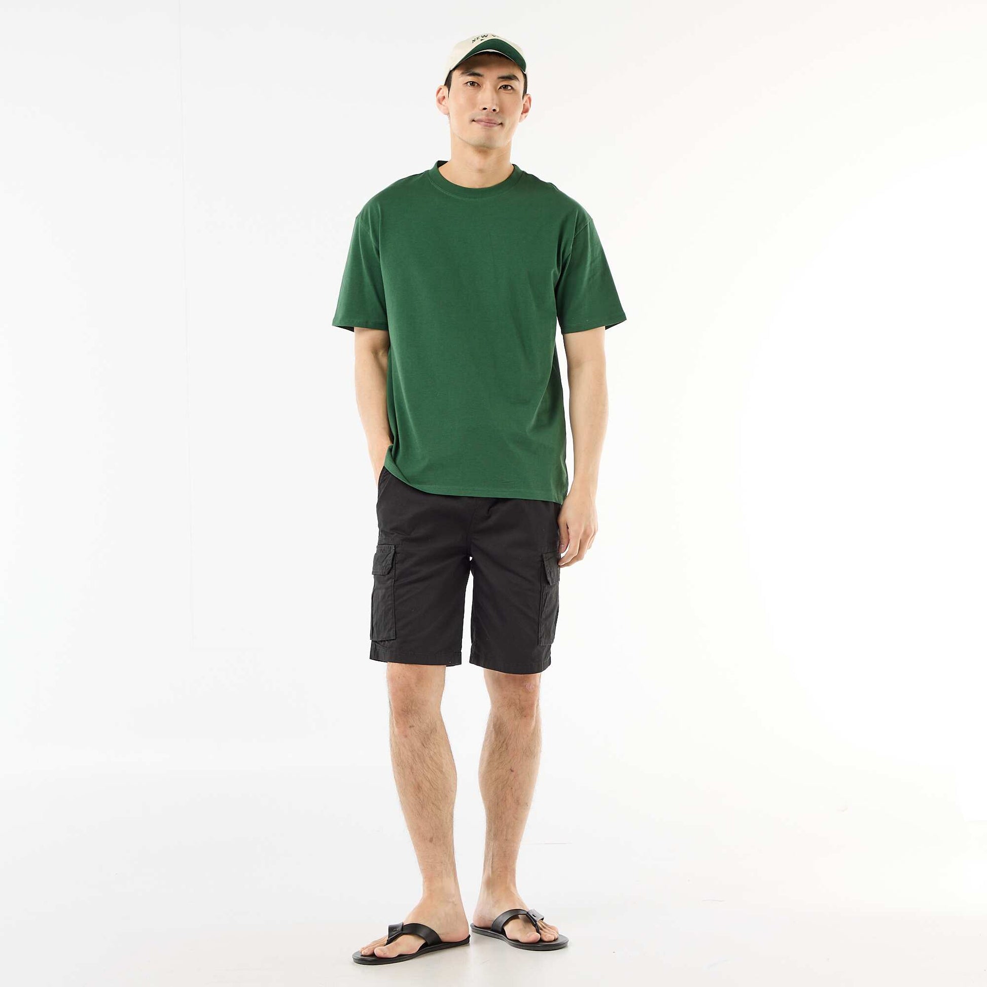 Tee-shirt uni confort fit / oversize VERT