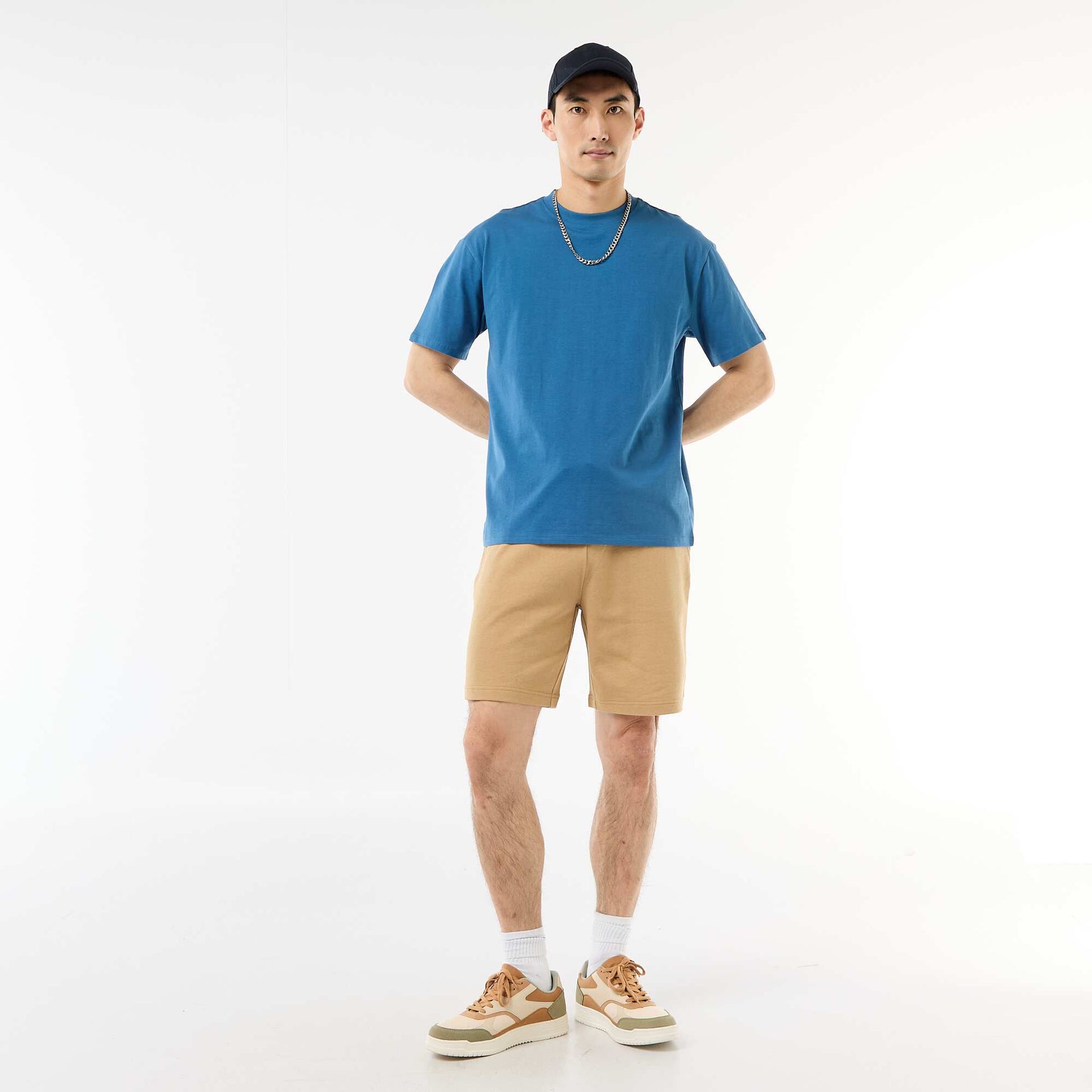 Tee-shirt uni confort fit / oversize BLEU