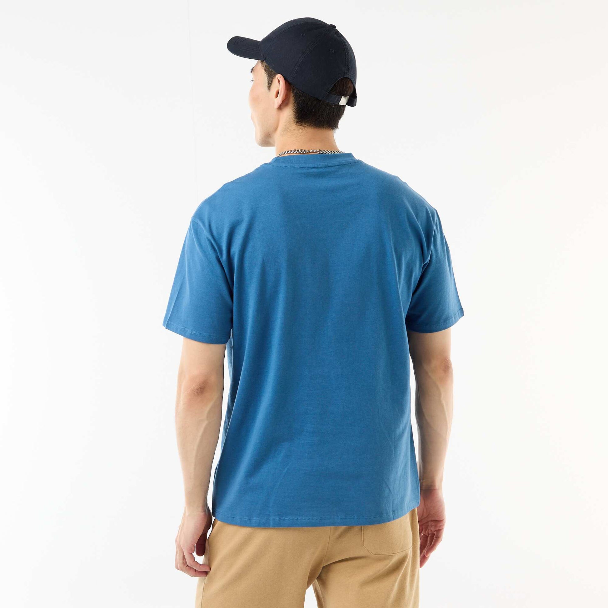 Tee-shirt uni confort fit / oversize BLEU