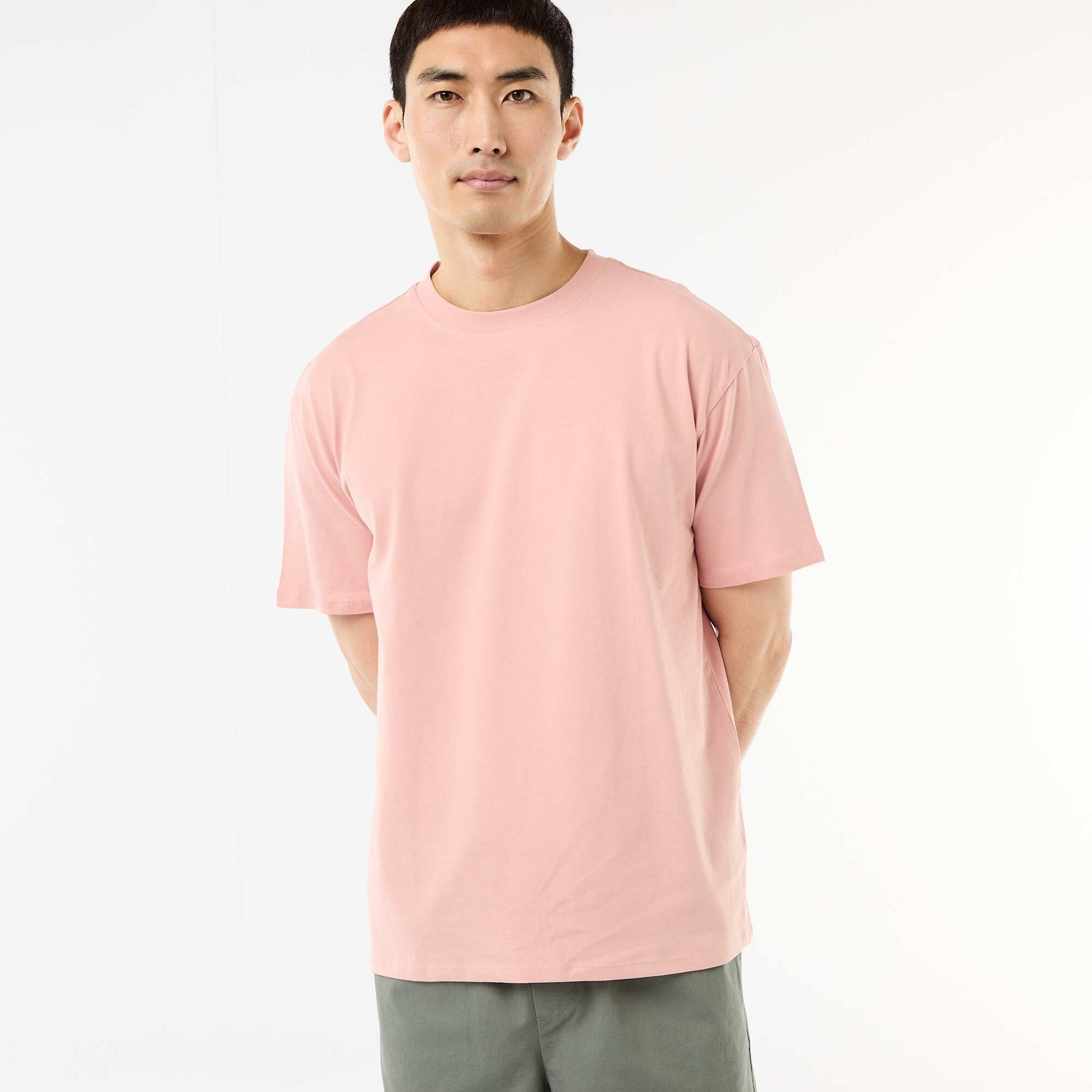 Tee-shirt uni confort fit / oversize ROSE