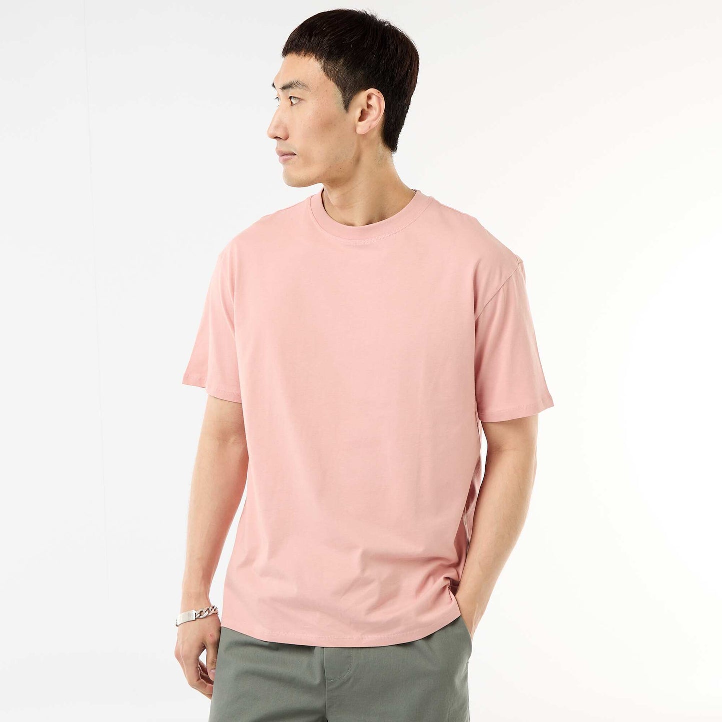 Tee-shirt uni confort fit / oversize ROSE