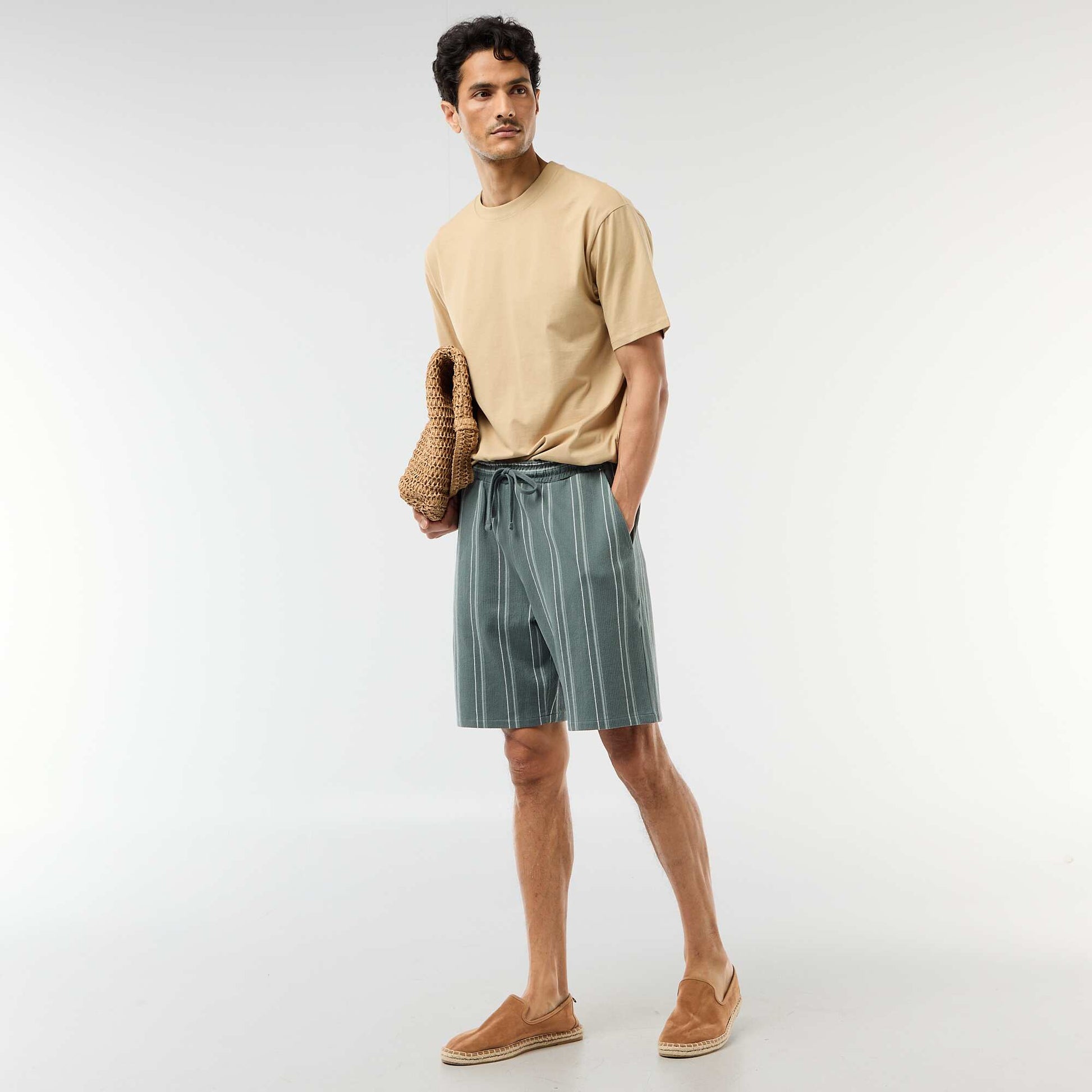 Tee-shirt uni confort fit / oversize BEIGE